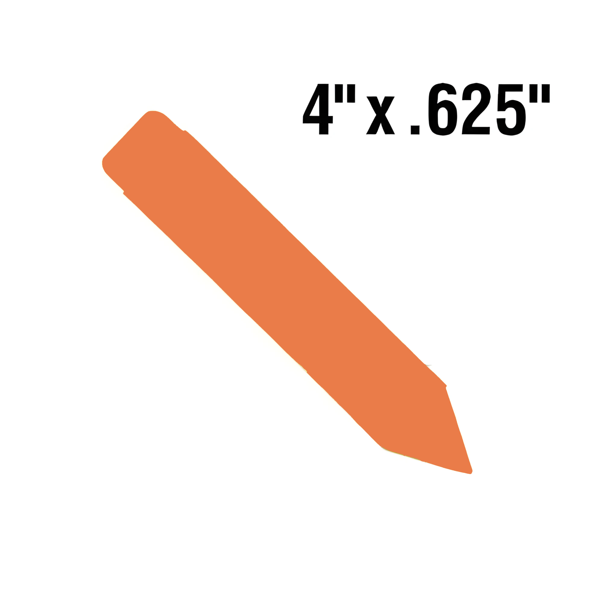 BarcodeFactory 4x0.625 Thermal Orange Pot Stakes BAR-SP4X06-OR