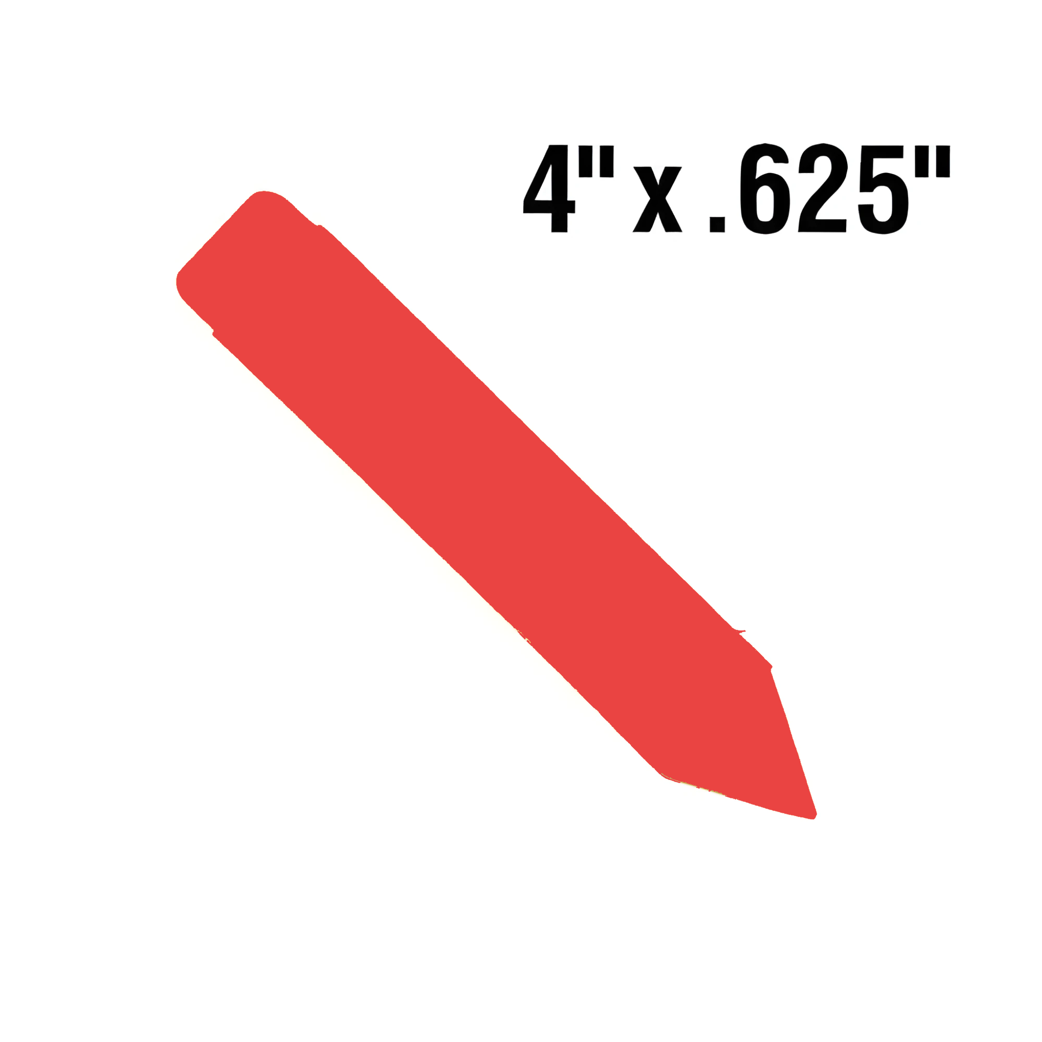 BarcodeFactory 4x0.625 Thermal Red Pot Stakes BAR-SP4X06-RD