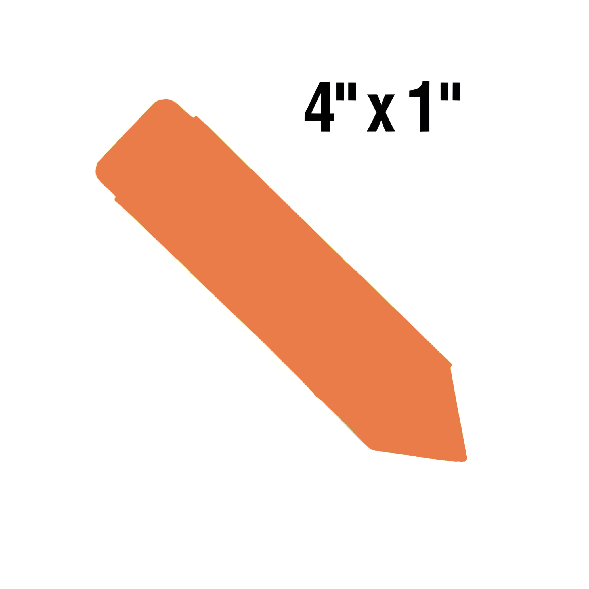 BarcodeFactory 4x1 Thermal Orange Pot Stakes BAR-SP4X1-OR