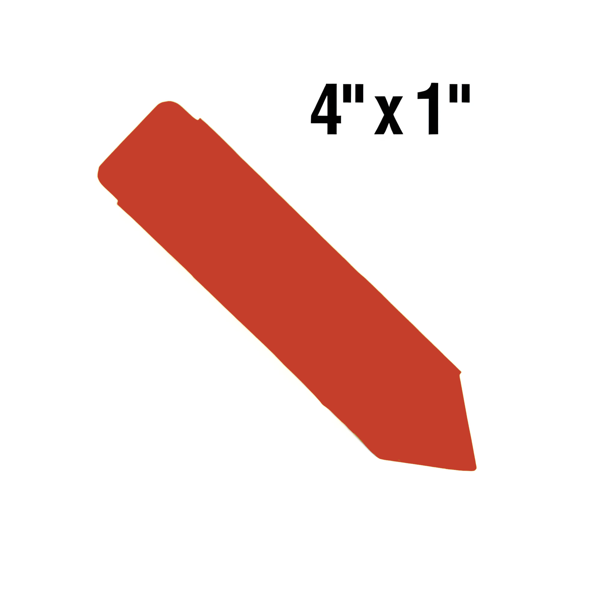 BarcodeFactory 4x1 Thermal Red Pot Stakes BAR-SP4X1-RD