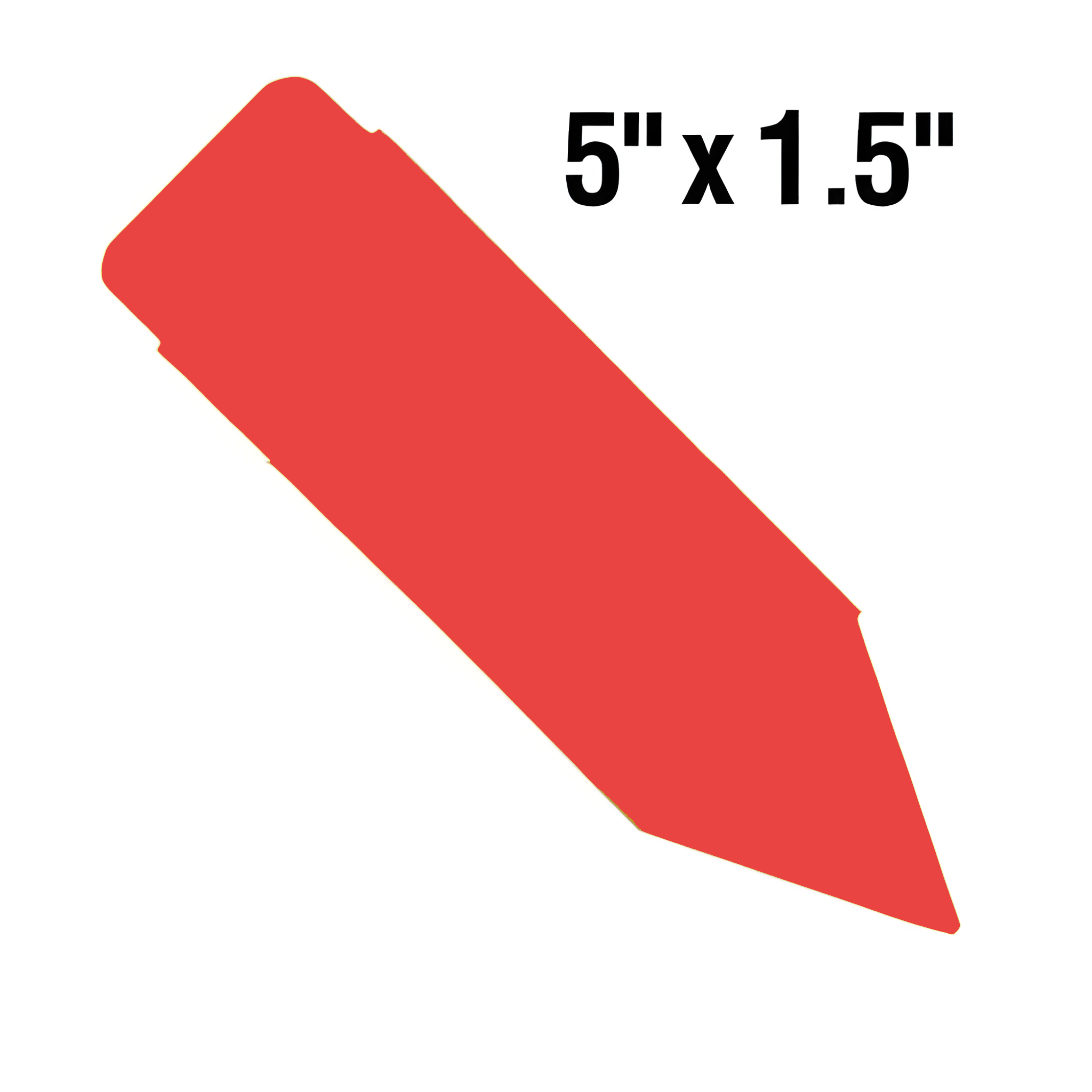 BarcodeFactory 5x1.5 Thermal Red Pot Stakes Single Roll BAR-SP5X15-RD-EA