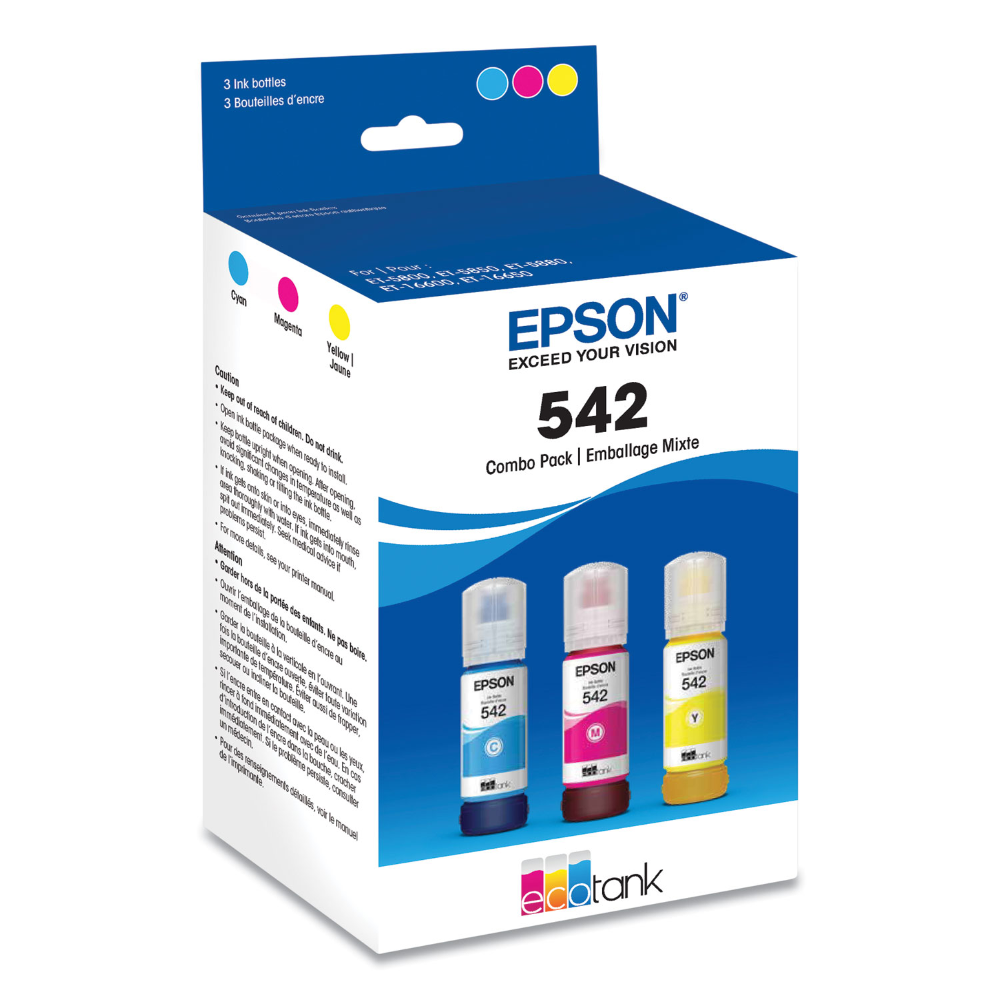 Epson T542 EcoTank Ink Bottle Combo Pack [ET/ST Series] T542520-S