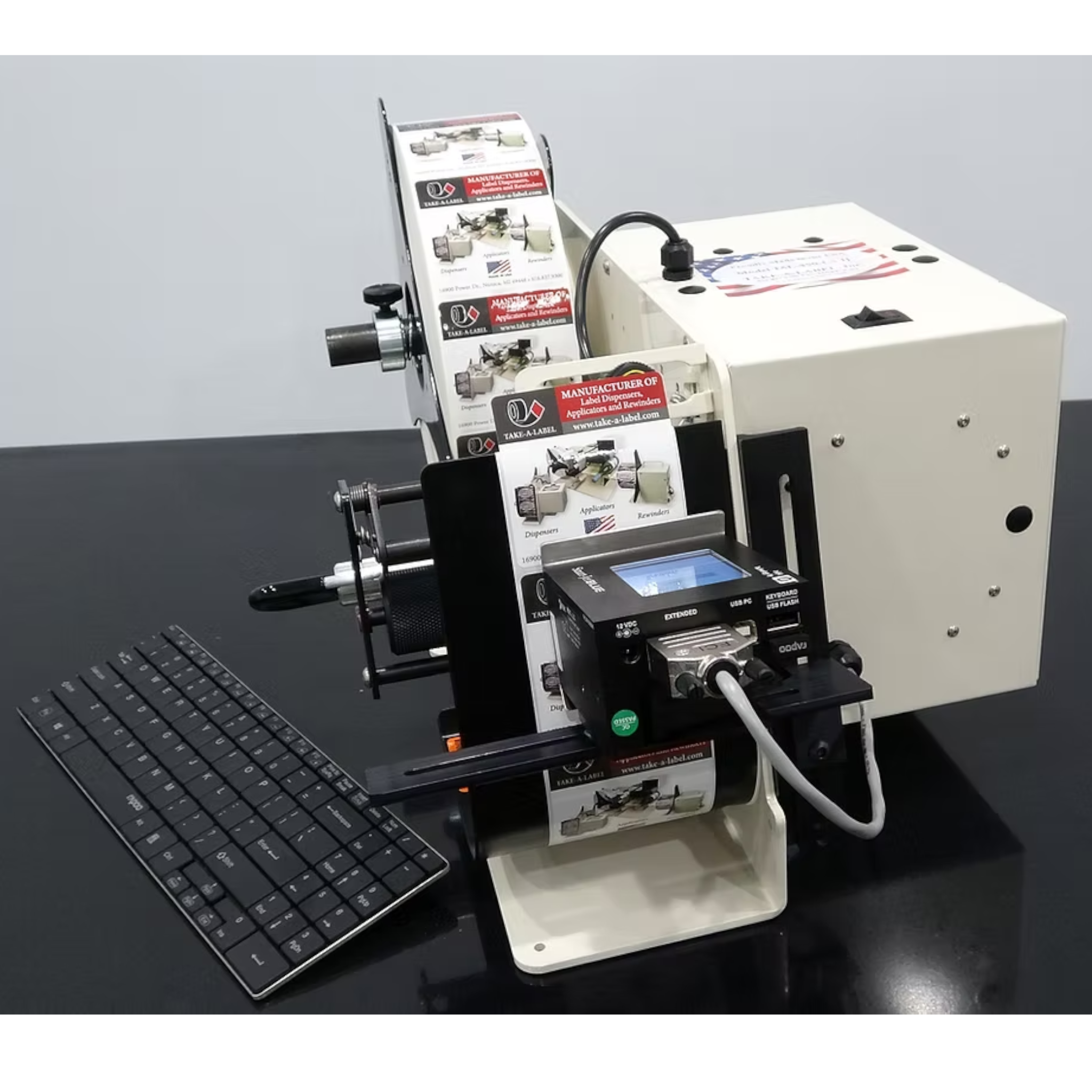 Take-A-Label TAL-450CS-IJ Label Dispenser with Smart Jet Inkjet Printer 45130-02-CS-SS