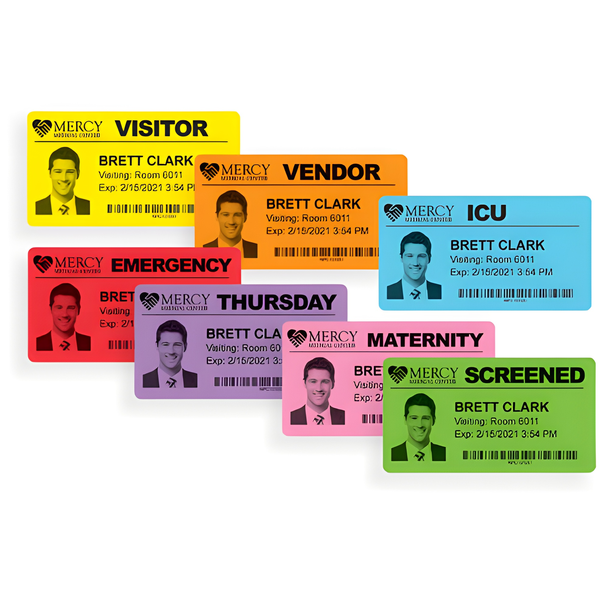 Threshold Direct Thermal Color-Coded Badges VDTN4-CLR