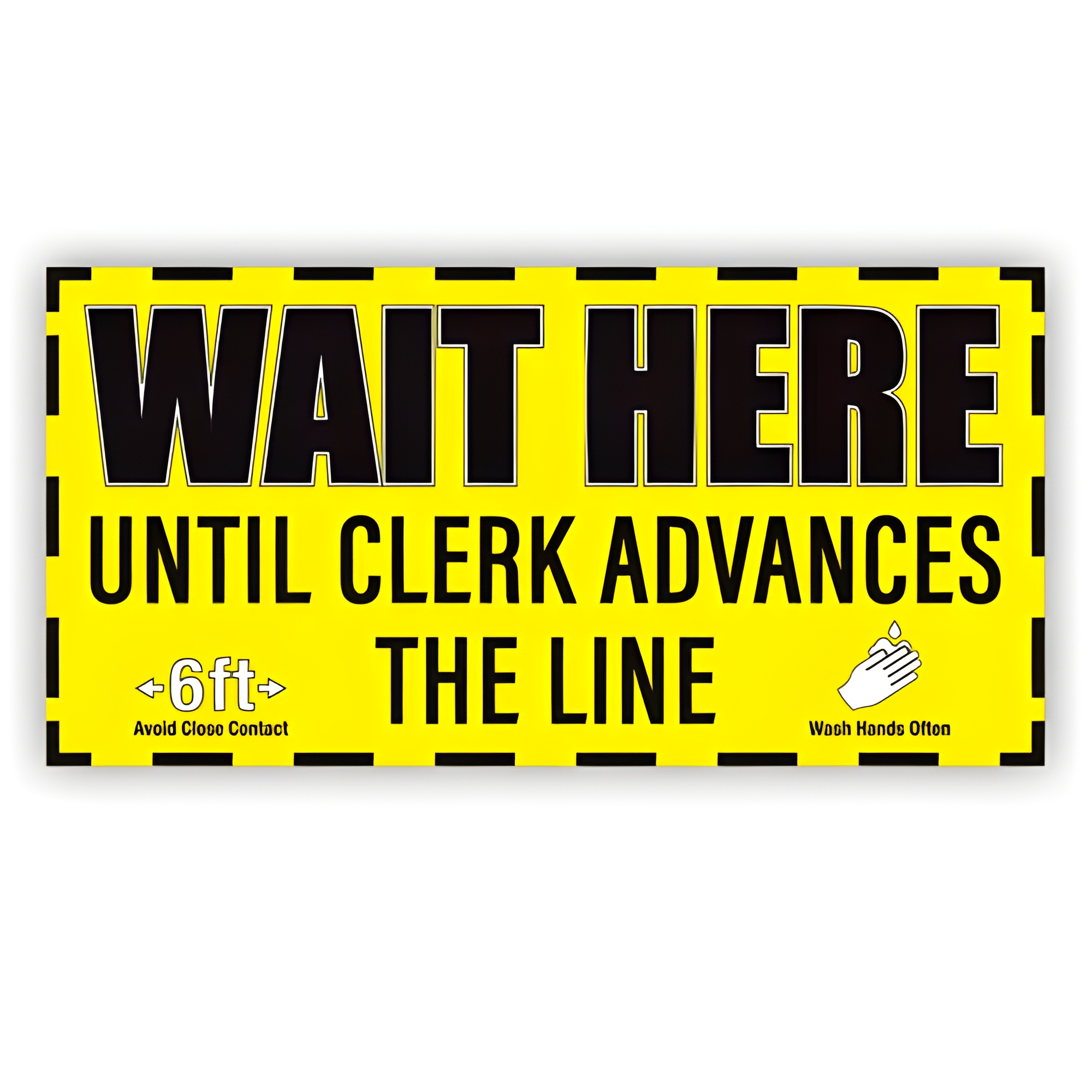 Barcodefactory 12" x 6" Social Distancing Floor Stickers 126100H