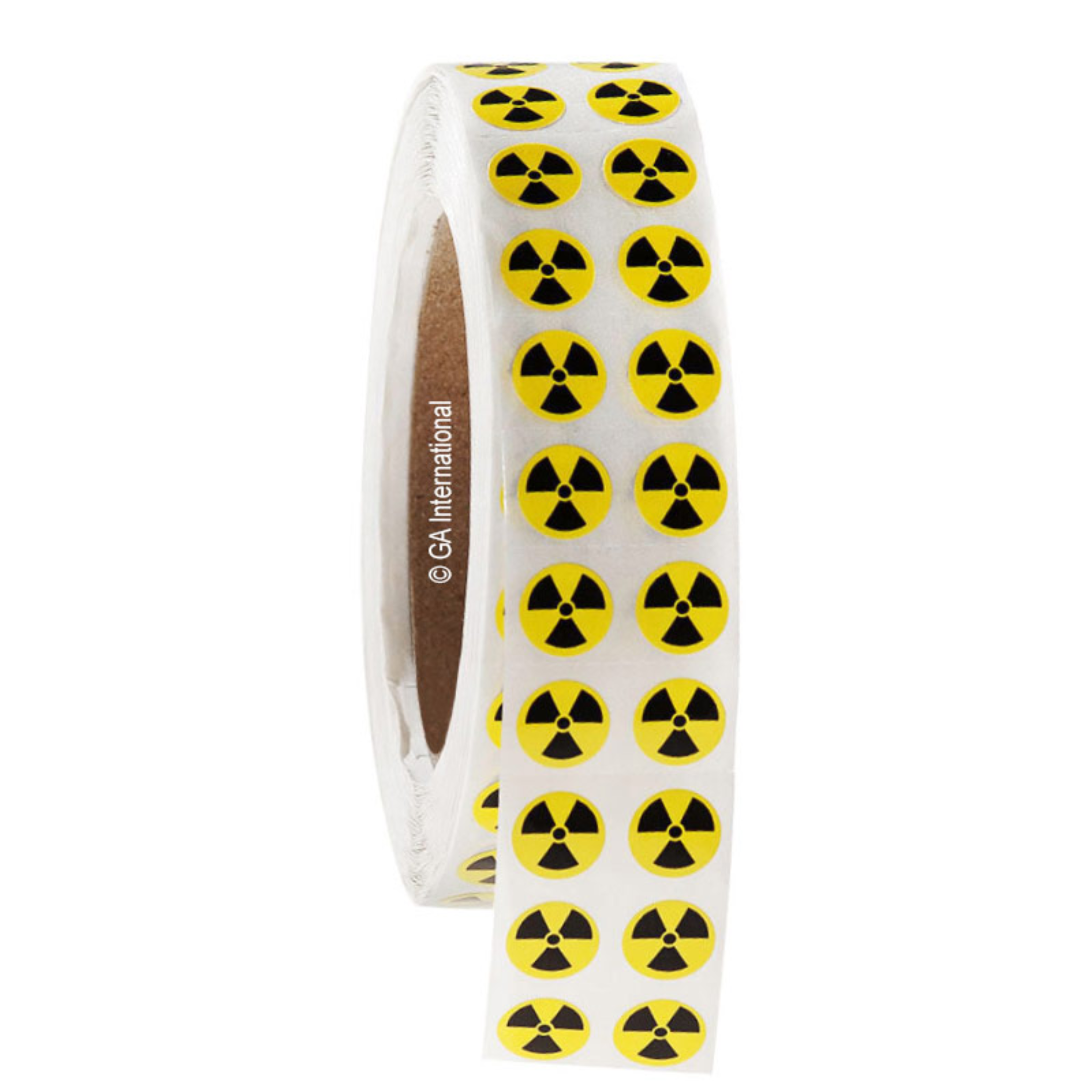LabTAG 0.5” Circle Radioactive Symbol Warning Label WL-013-1P