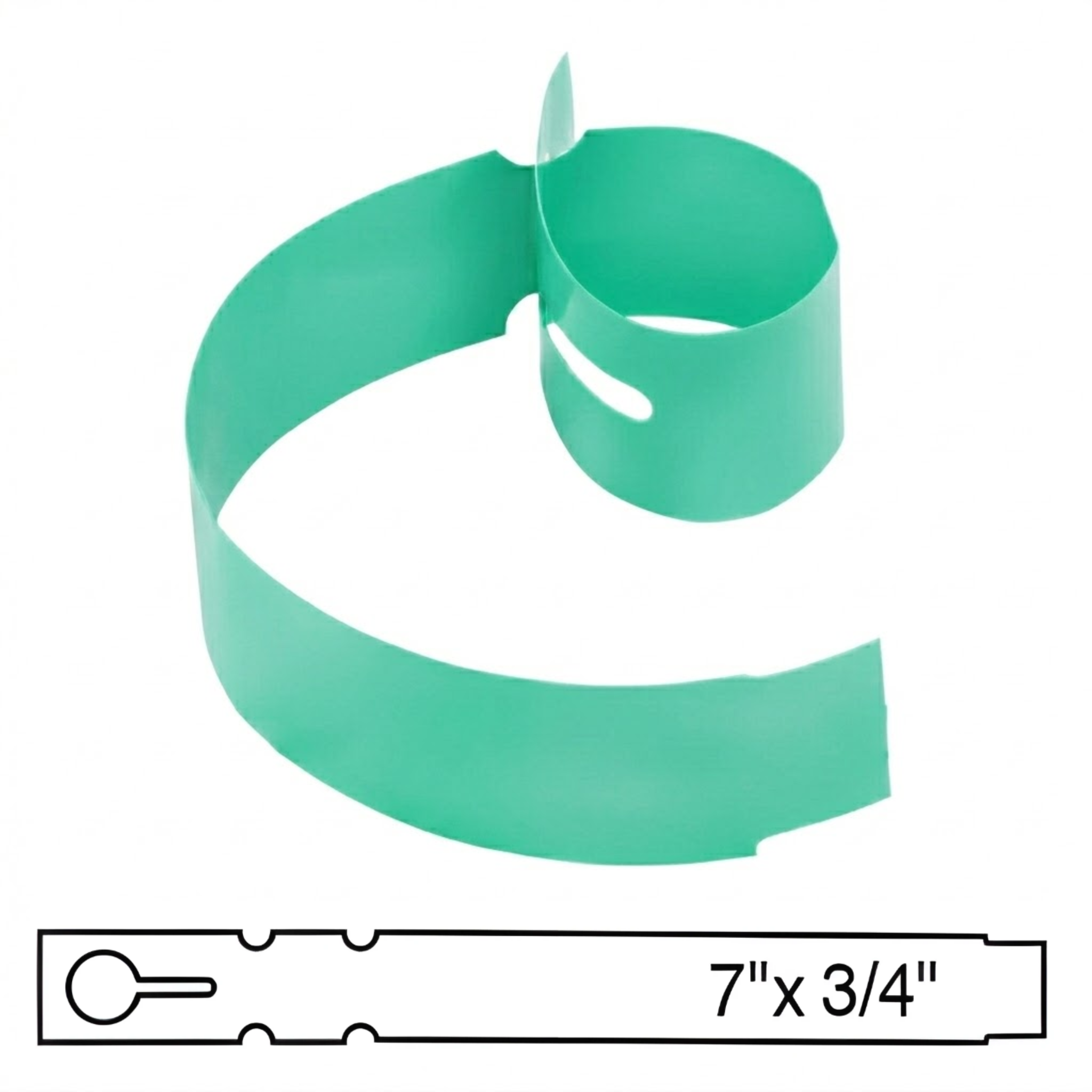 BarcodeFactory 7x0.75 Thermal Mint Tree Wrap Tags [Non-Perforated] BAR-WP7X07-MT-EA
