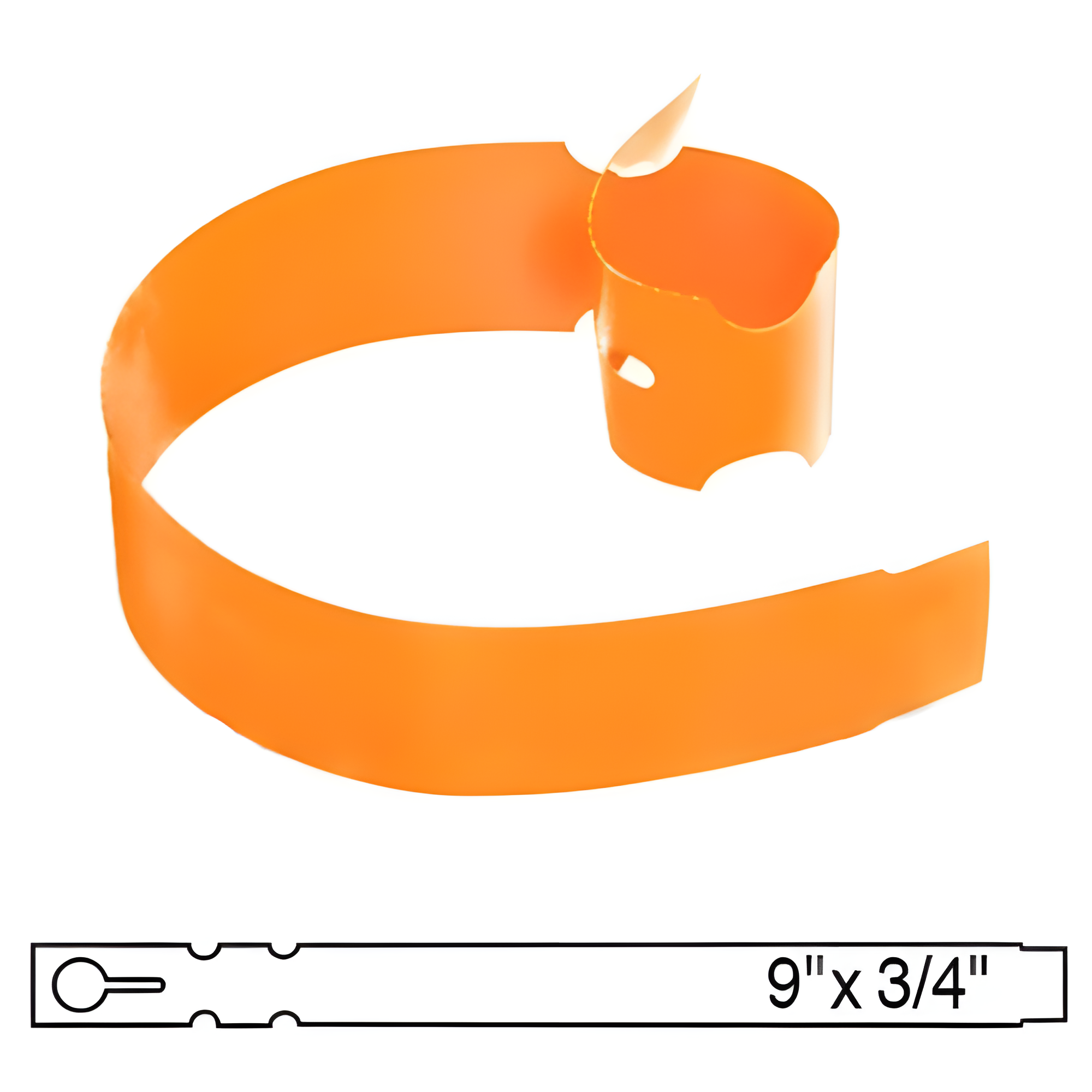 BarcodeFactory 9x0.75 Thermal Gold Tree Wrap Tags [Non-Perforated] BAR-WP9X07-GO