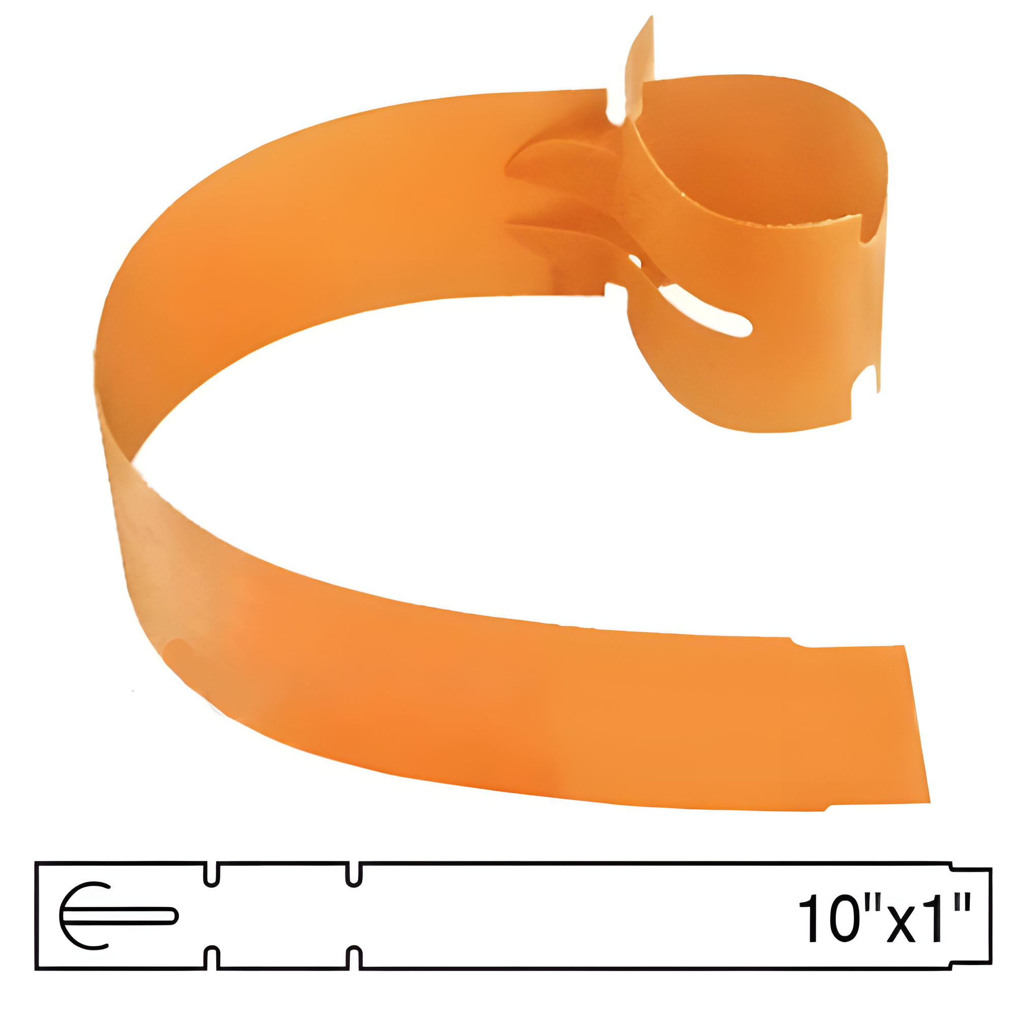 BarcodeFactory 10x1 Thermal Gold Tree Wrap Tags [Non-Perforated] BAR-EPT10X1X4-GO-EA