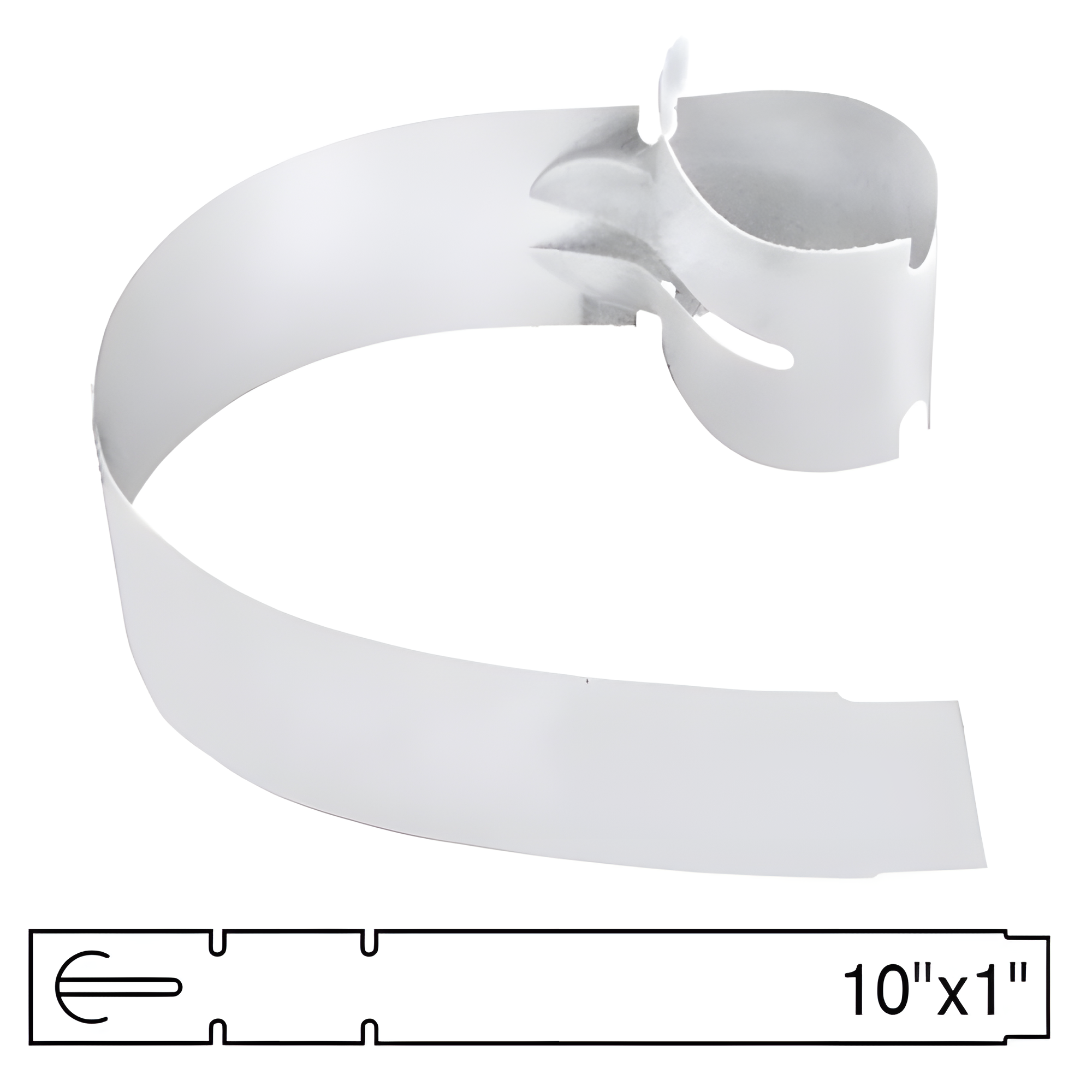 BarcodeFactory 10x1 Thermal White Tree Wrap Tags [Non-Perforated] BAR-EPT10X1X4-WH-EA