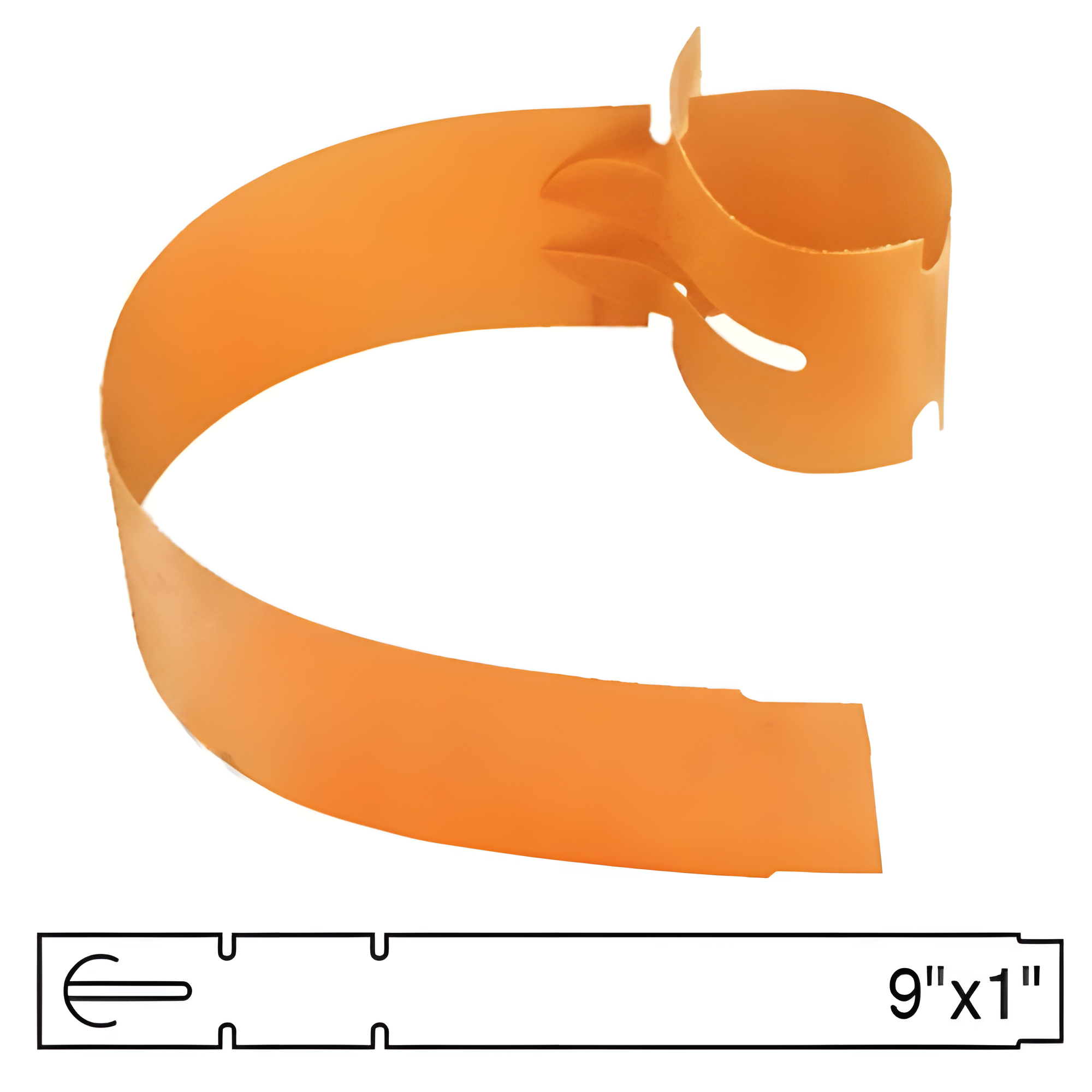 BarcodeFactory 9x1 Thermal Gold Tree Wrap Tags [Non-Perforated] BAR-WPT9X1-GO