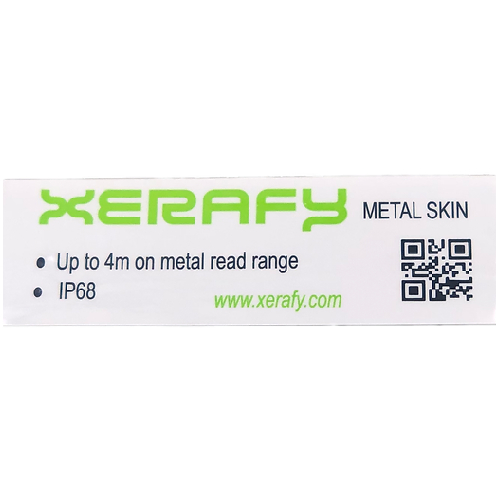 Xerafy Platinum Metal Skin RFID Label [EU Frequency] X50A3-EU011-U9