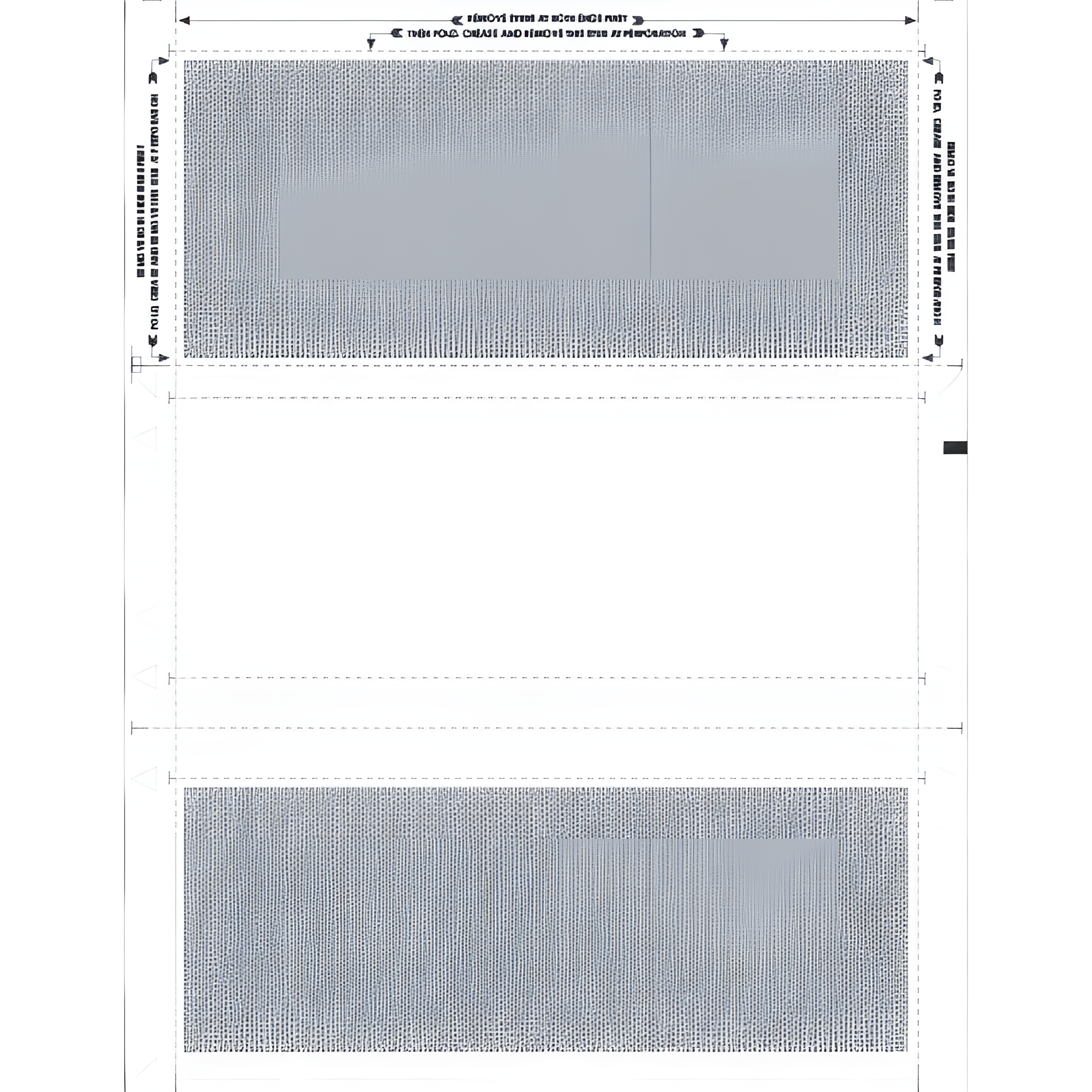 Blank Face All Purpose with Black Blockouts on Back Pressure Seal Form Z81100