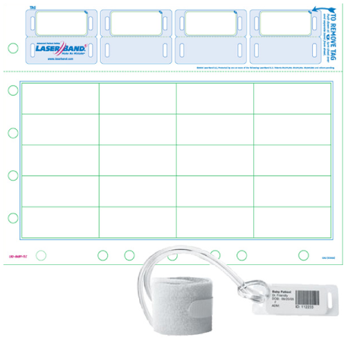Zebra LaserBand2 Wristbands LB2-BABY-P