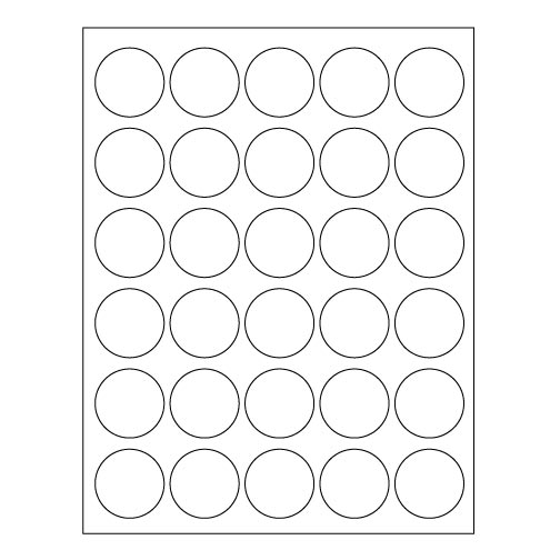 BarcodeFactory 1.5 Diameter Circle Laser Sheet Labels BAR-DL15-15-100G