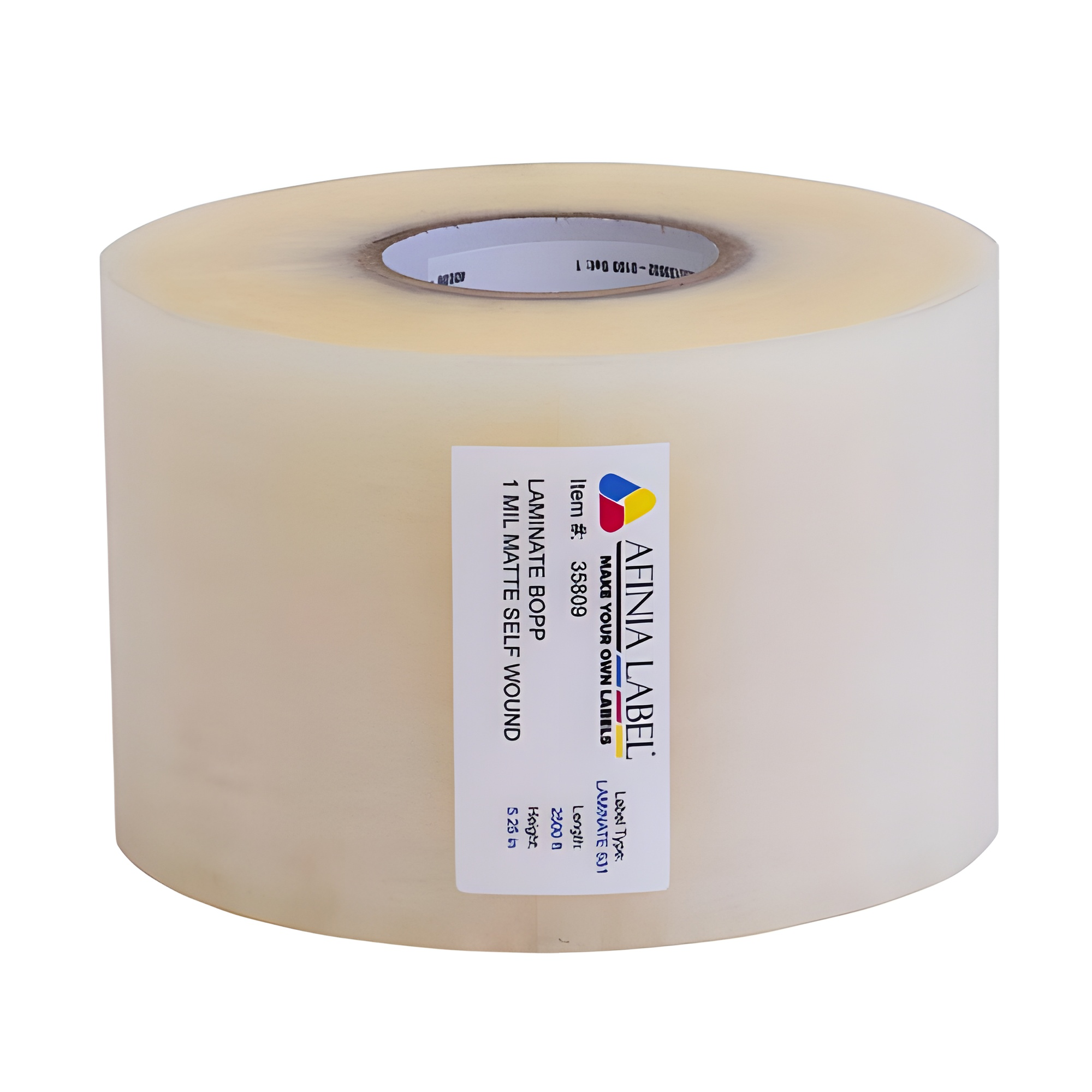 Afinia Label 5.25x2500' Matte BOPP Laminate Labels [Non-Perforated, Wound-In] 35809