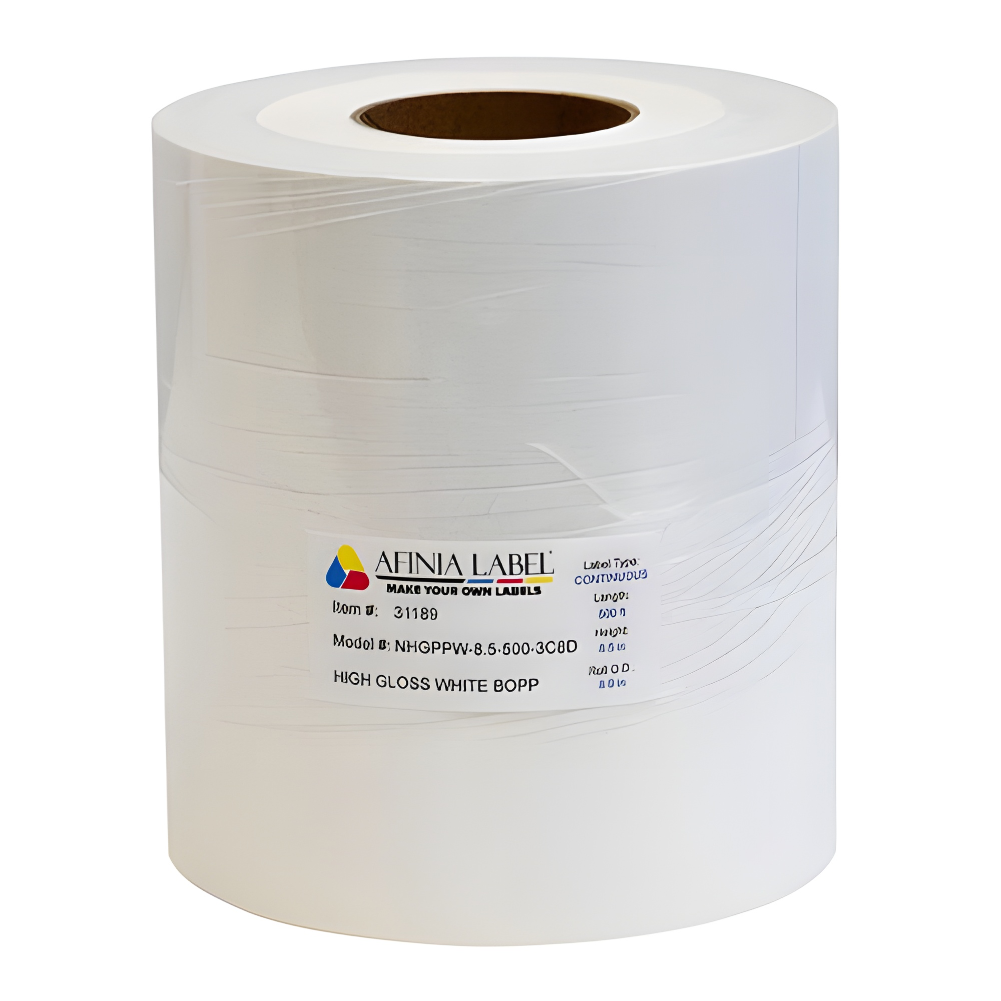 Afinia Label 5.5x500' High Gloss BOPP Label [Non-Perforated] 33618