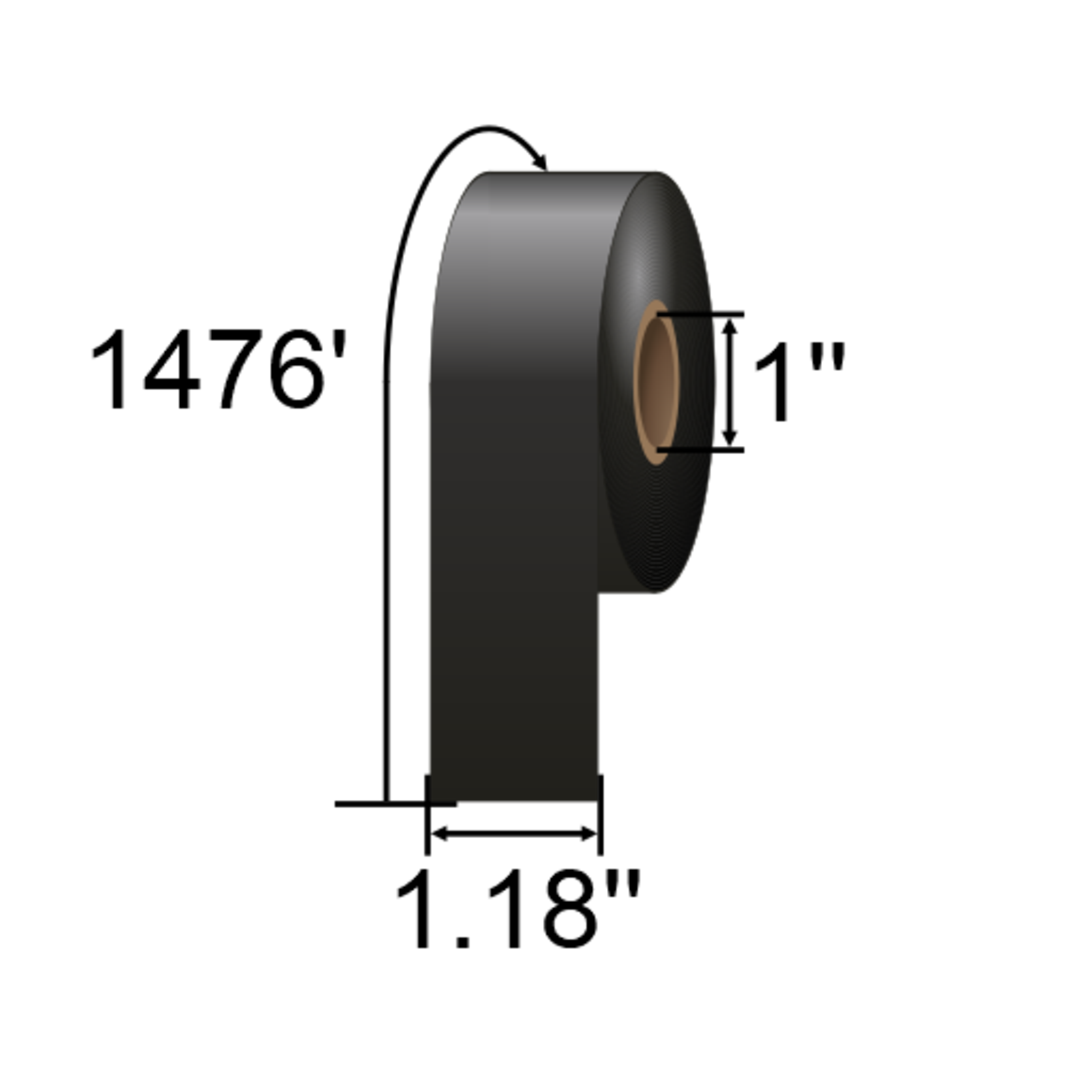 IMP 1.18 x 1476ft Premium Near Edge Wax-Resin Ribbon MSD030450PNE