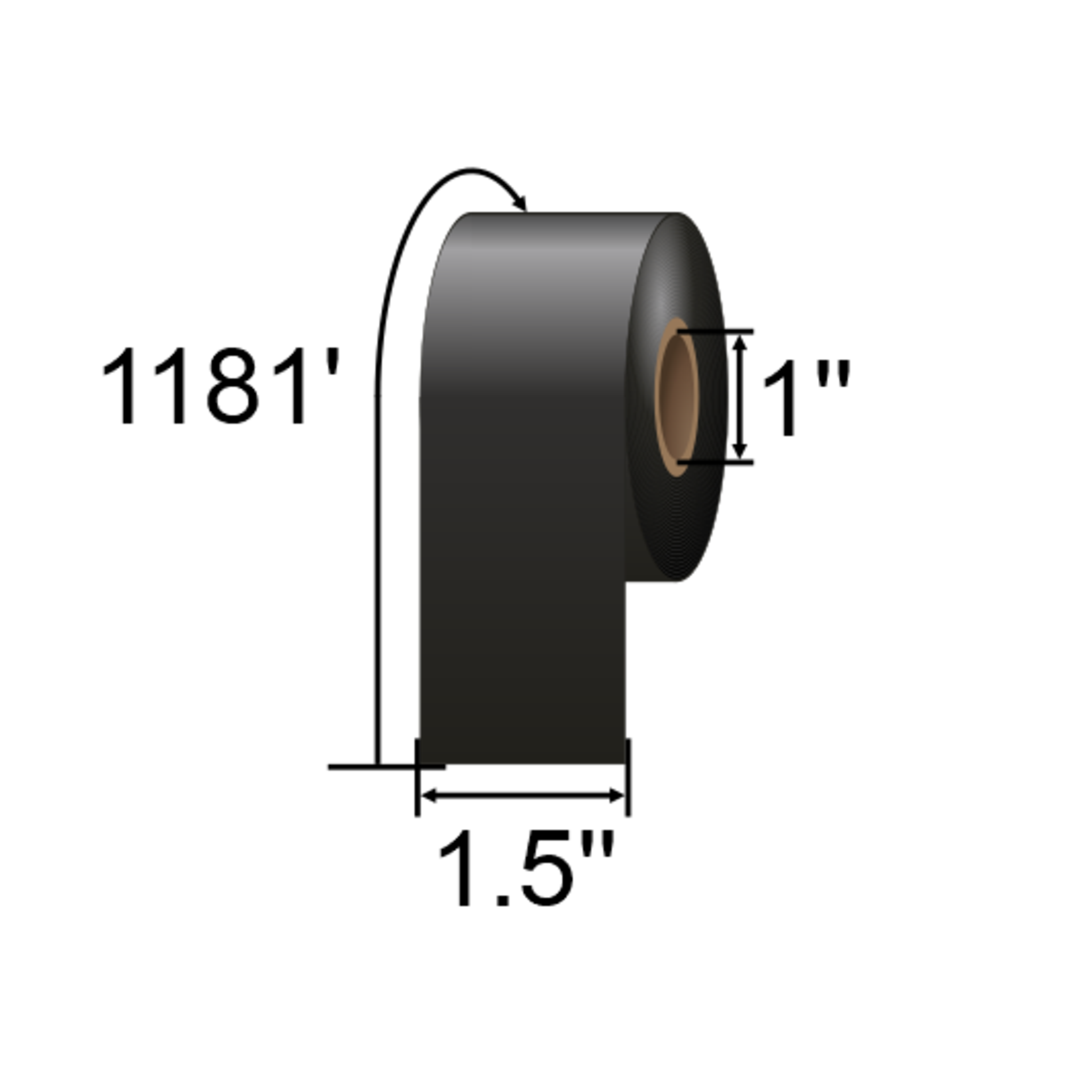 ARMOR-IIMAK 1.5in x 1181ft Premium Wax Ribbon TSM017BAO