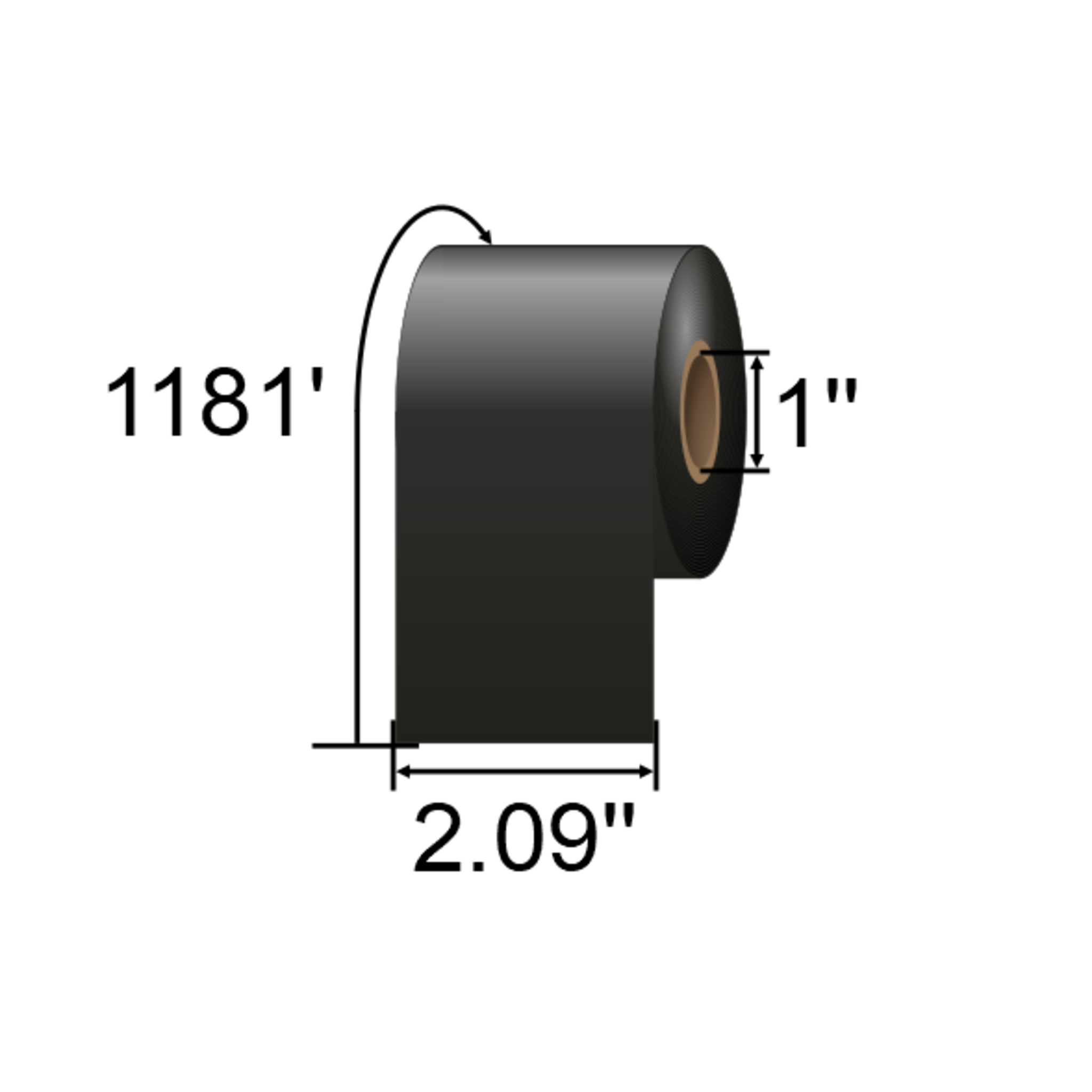 ARMOR-IIMAK 2.09in x 1181ft Standard Wax Ribbon T78585BAO