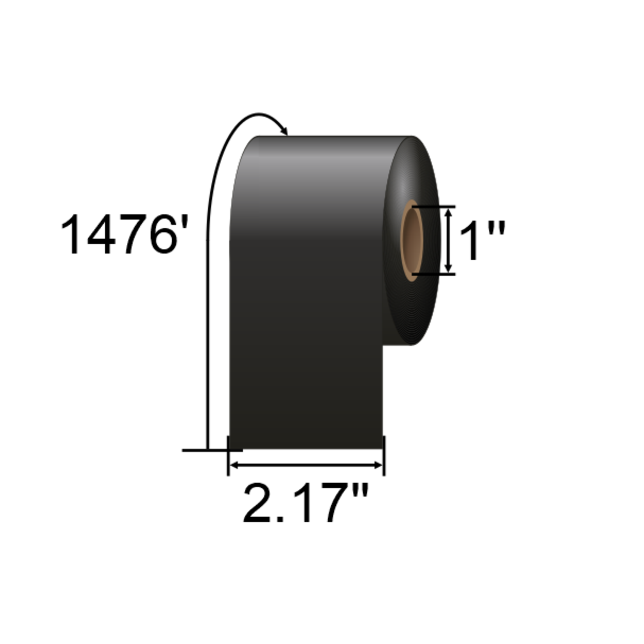IMP 2.17 x 1476ft Premium Near Edge Wax-Resin Ribbon MSD055450PNE