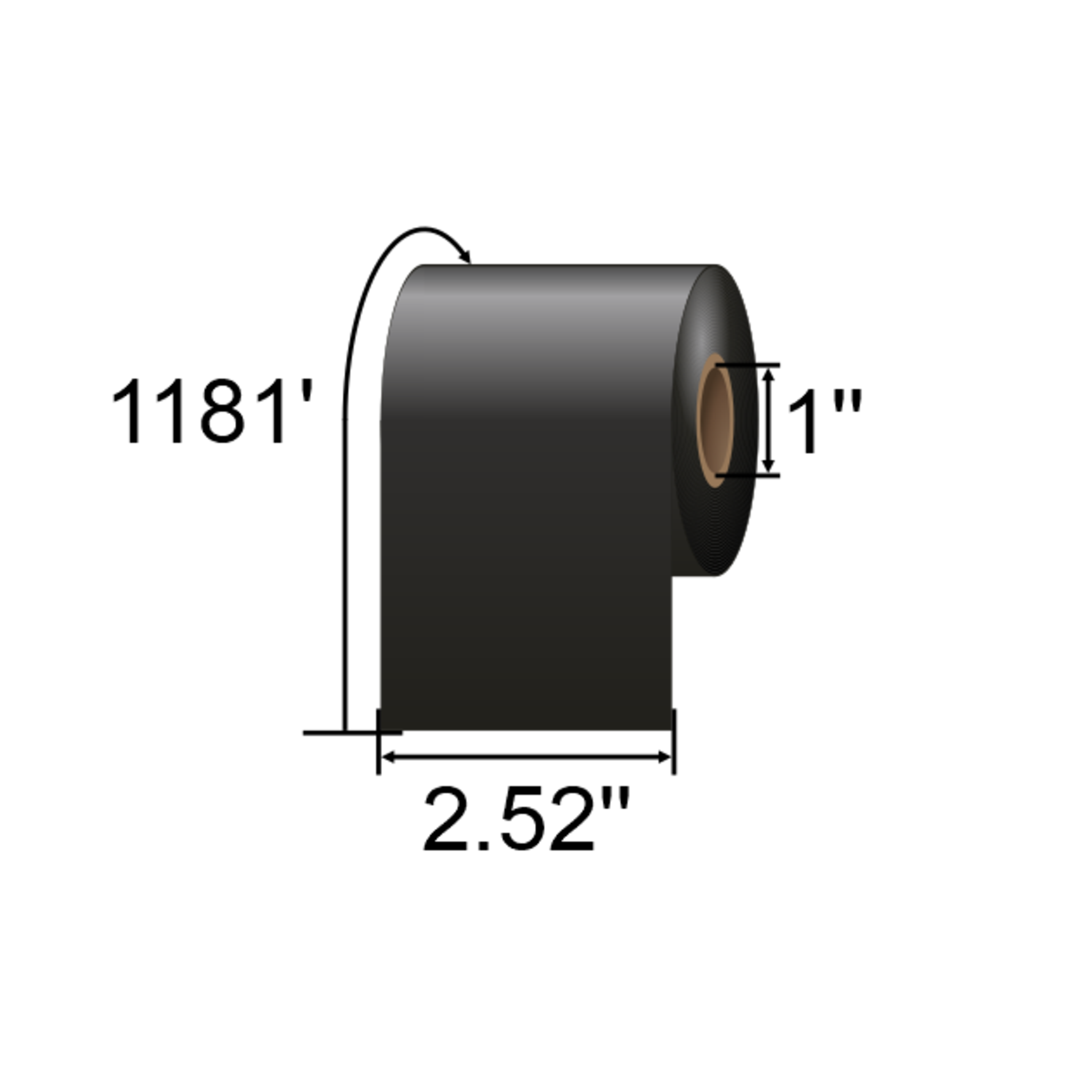 ARMOR-IIMAK 2.52in x 1181ft Standard Wax Ribbon T78586BAO