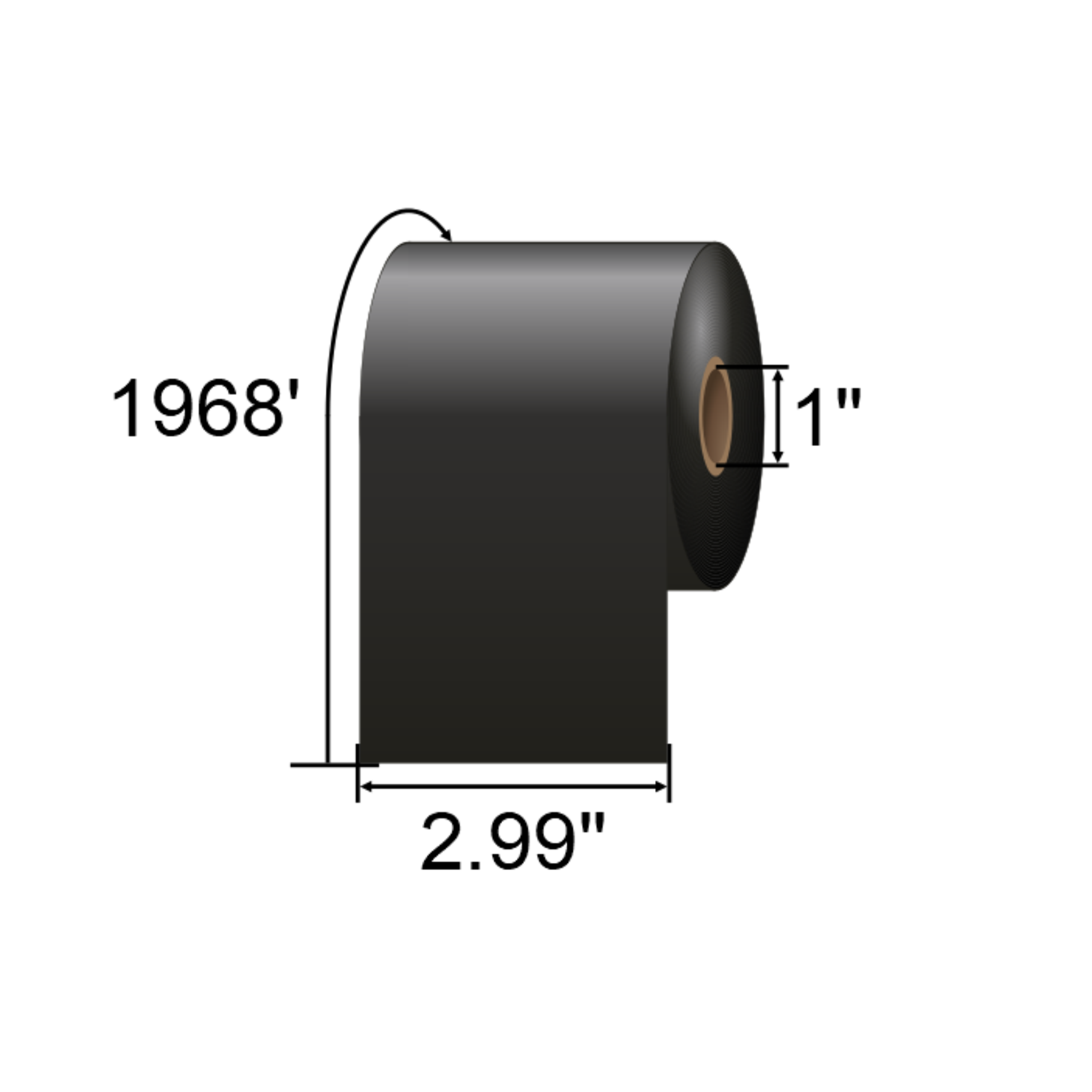 ARMOR-IIMAK 2.99in x 1969ft Near Edge Wax/Resin Ribbon T77980BAO