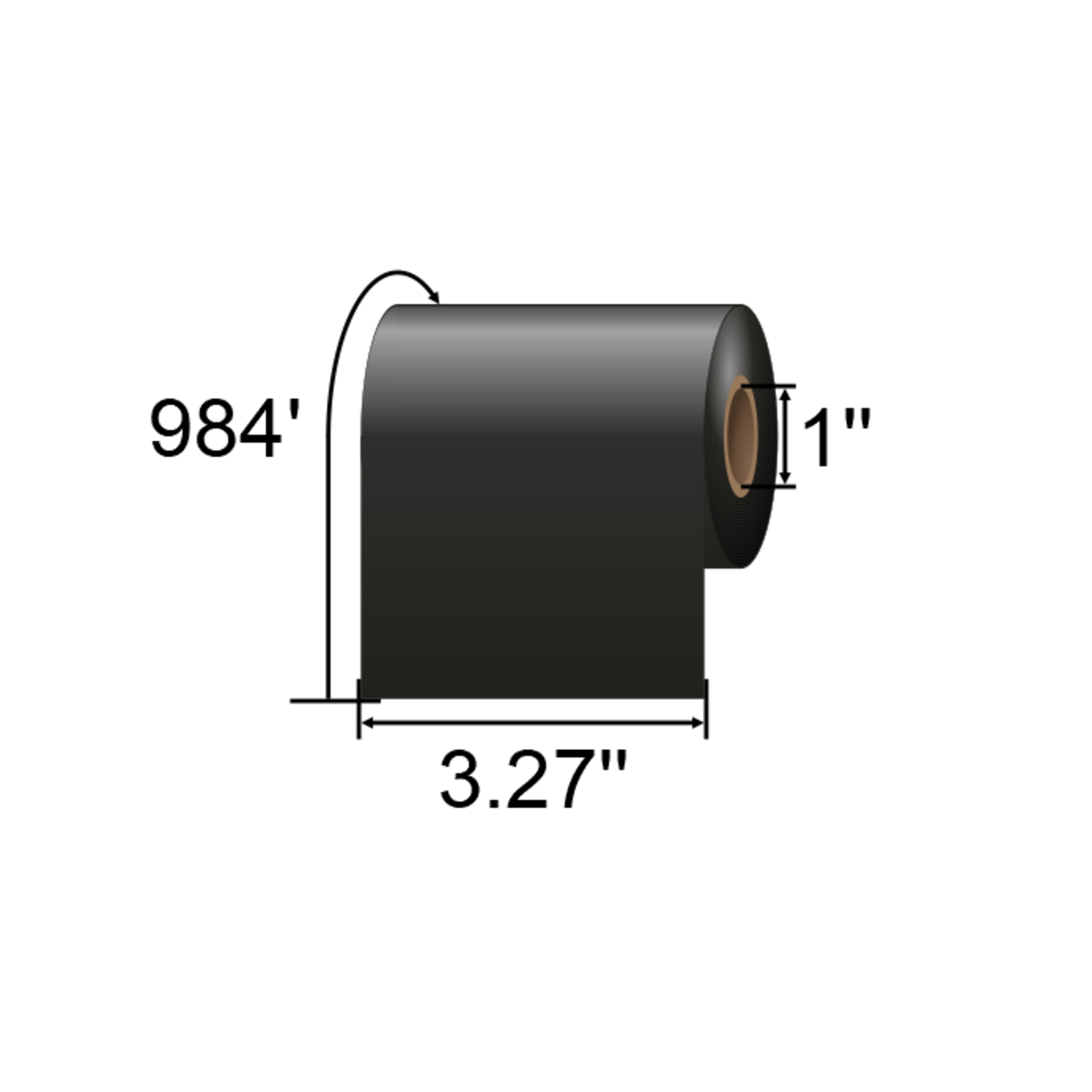 Zebra 3.27 x 984' Thermal Transfer Wax-Resin Ribbon 03200BK08330