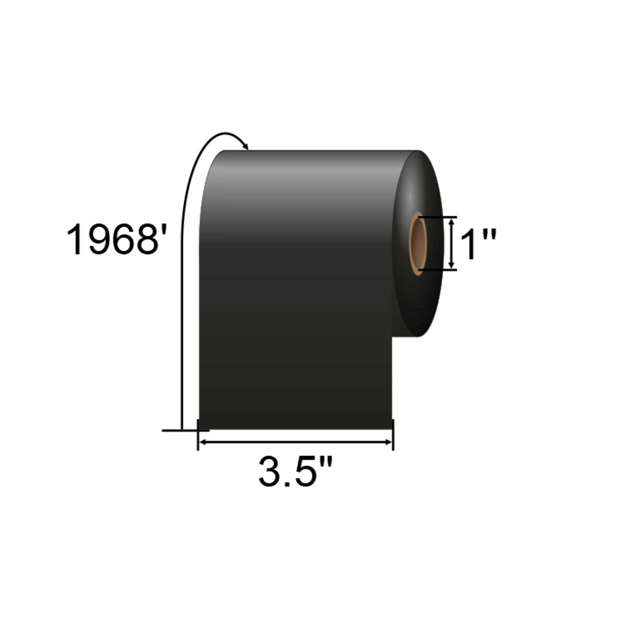 ARMOR-IIMAK 3.5in x 1969ft Near Edge Wax/Resin Ribbon TSJ521BAO