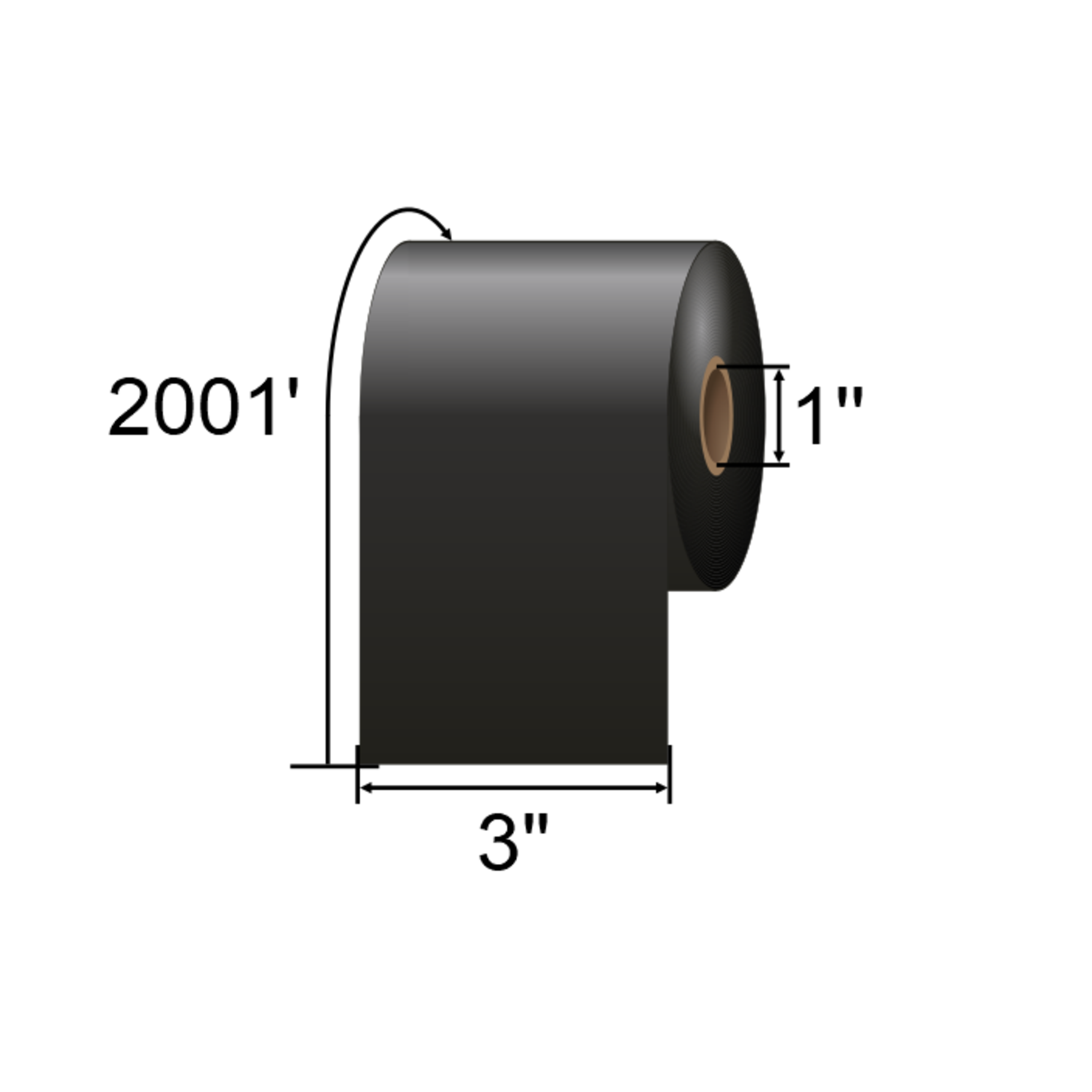 DNP 3in x 2001ft Flexible Packaging Ribbon 18104876
