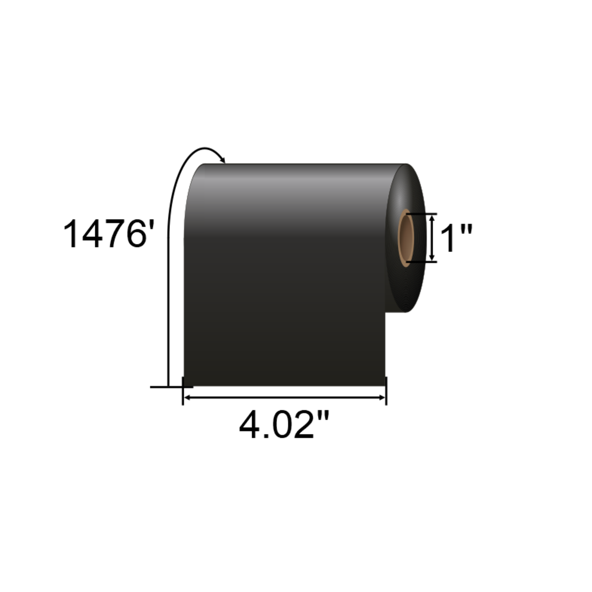 Zebra 4.02 x 1476' Thermal Transfer Wax Ribbon 05319BK10245