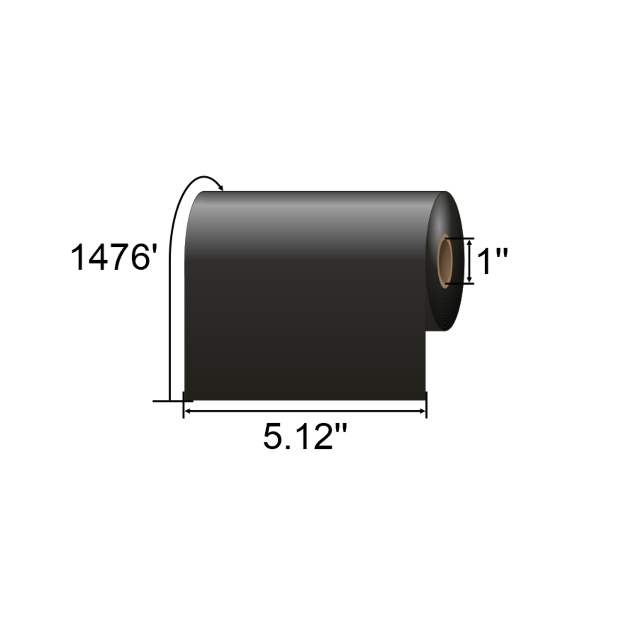 ARMOR-IIMAK 5.12in x 1476ft Standard Wax Ribbon T65055BAO