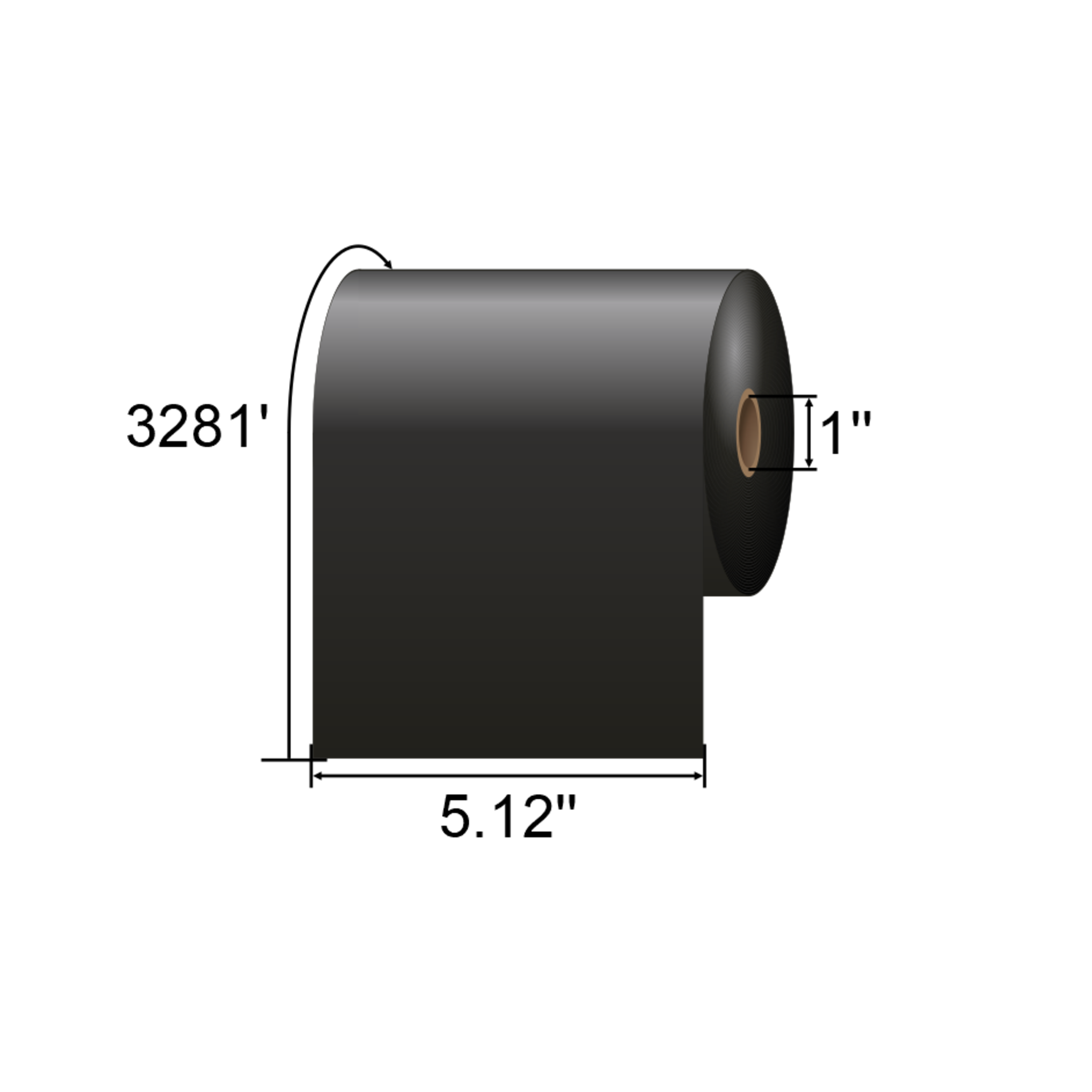 DNP 5.12in x 3281ft Wax Resin Ribbon 18107583