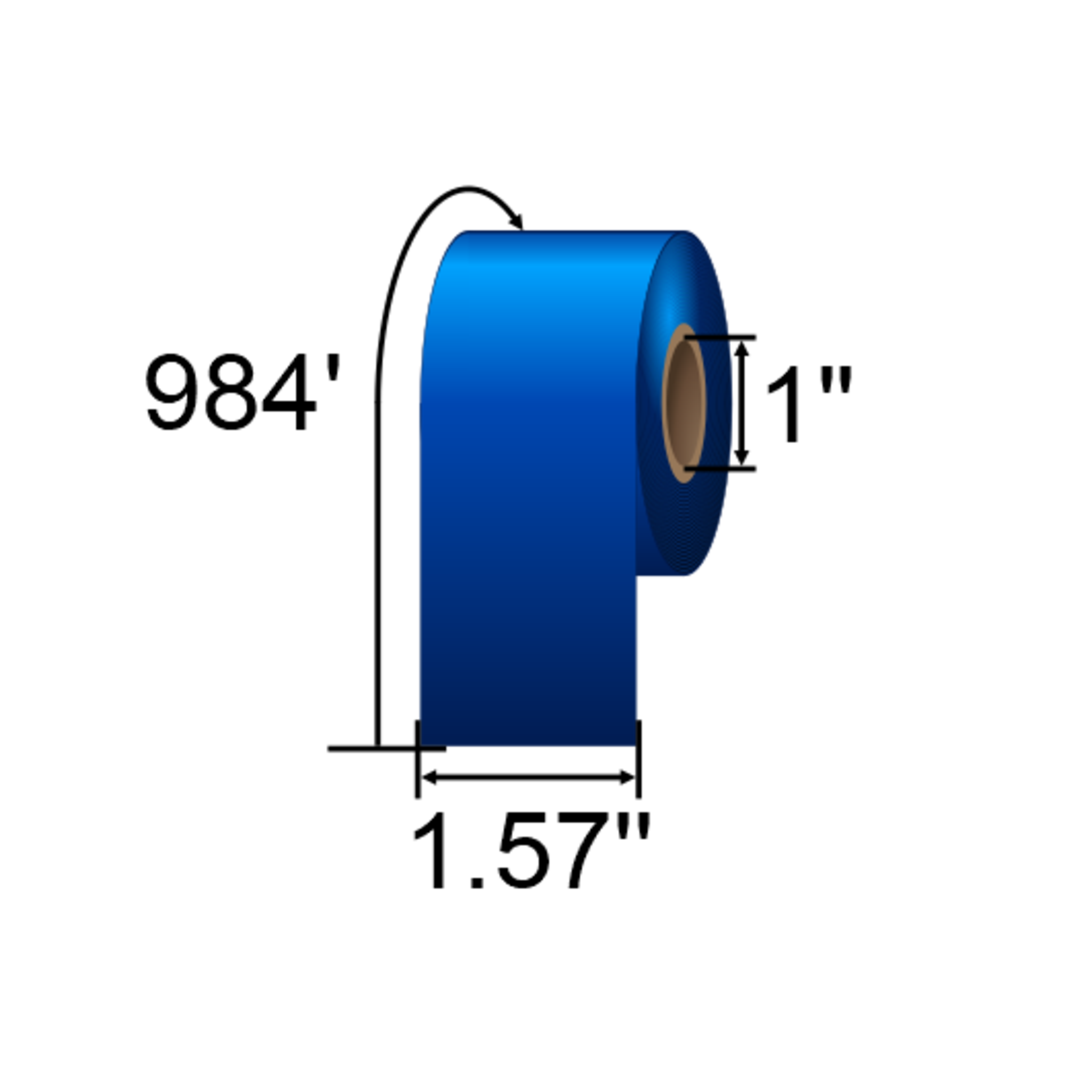 ARMOR-IIMAK Inkanto 1.57 x 984ft Dark Blue Wax Resin Ribbons T65779IO