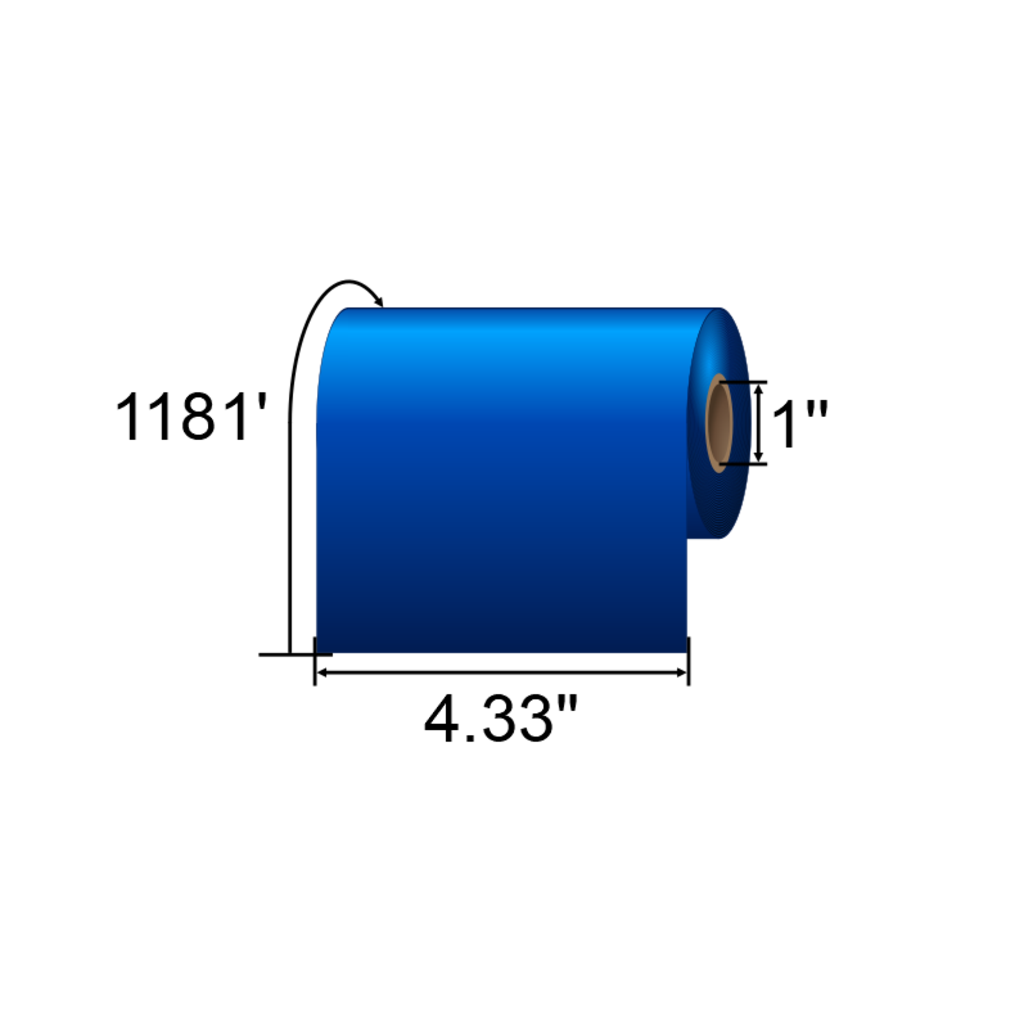 ARMOR-IIMAK 4.33in x 1181ft Midnight blue Wax/Resin Ribbon T84715BAO