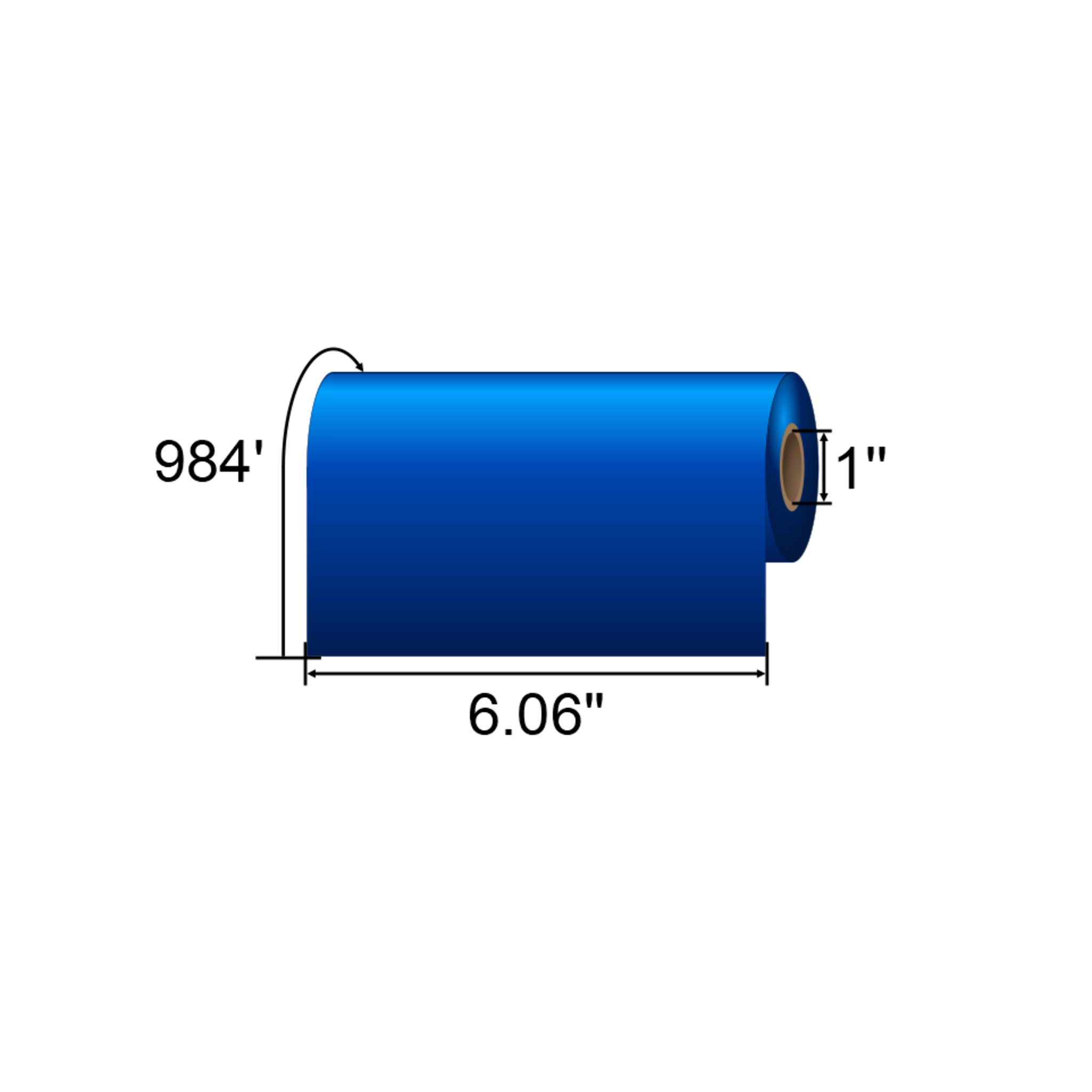 ARMOR-IIMAK 6.06in x 984ft Light blue Wax Ribbon T85903BAO