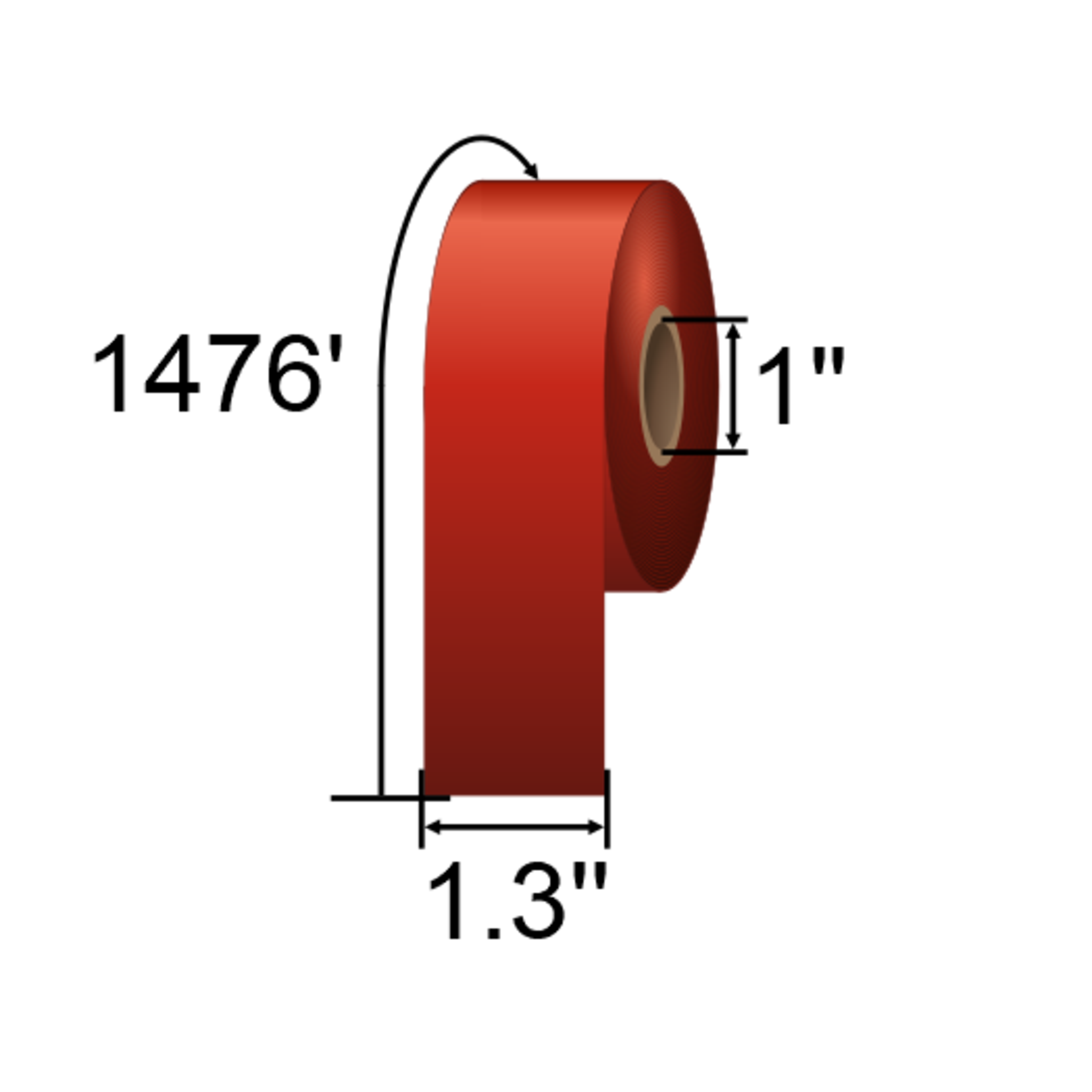 ARMOR-IIMAK Inkanto 1.3 x 1476ft Red Wax Ribbons T66560IO