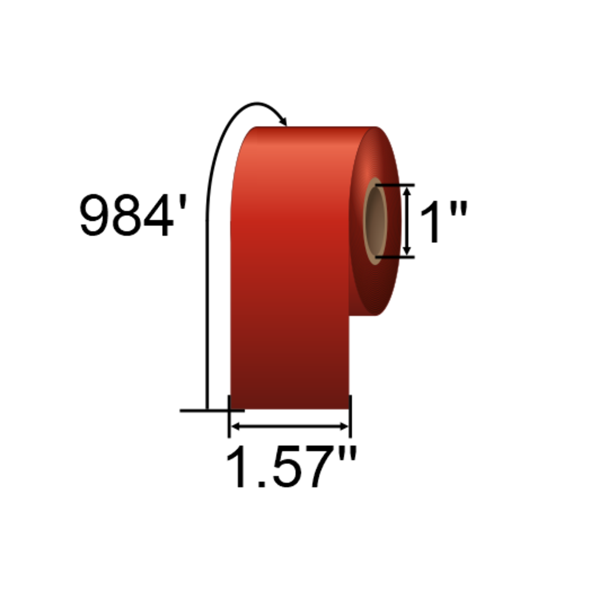 ARMOR-IIMAK Inkanto 1.57 x 984ft Red Wax Ribbons T65815IO