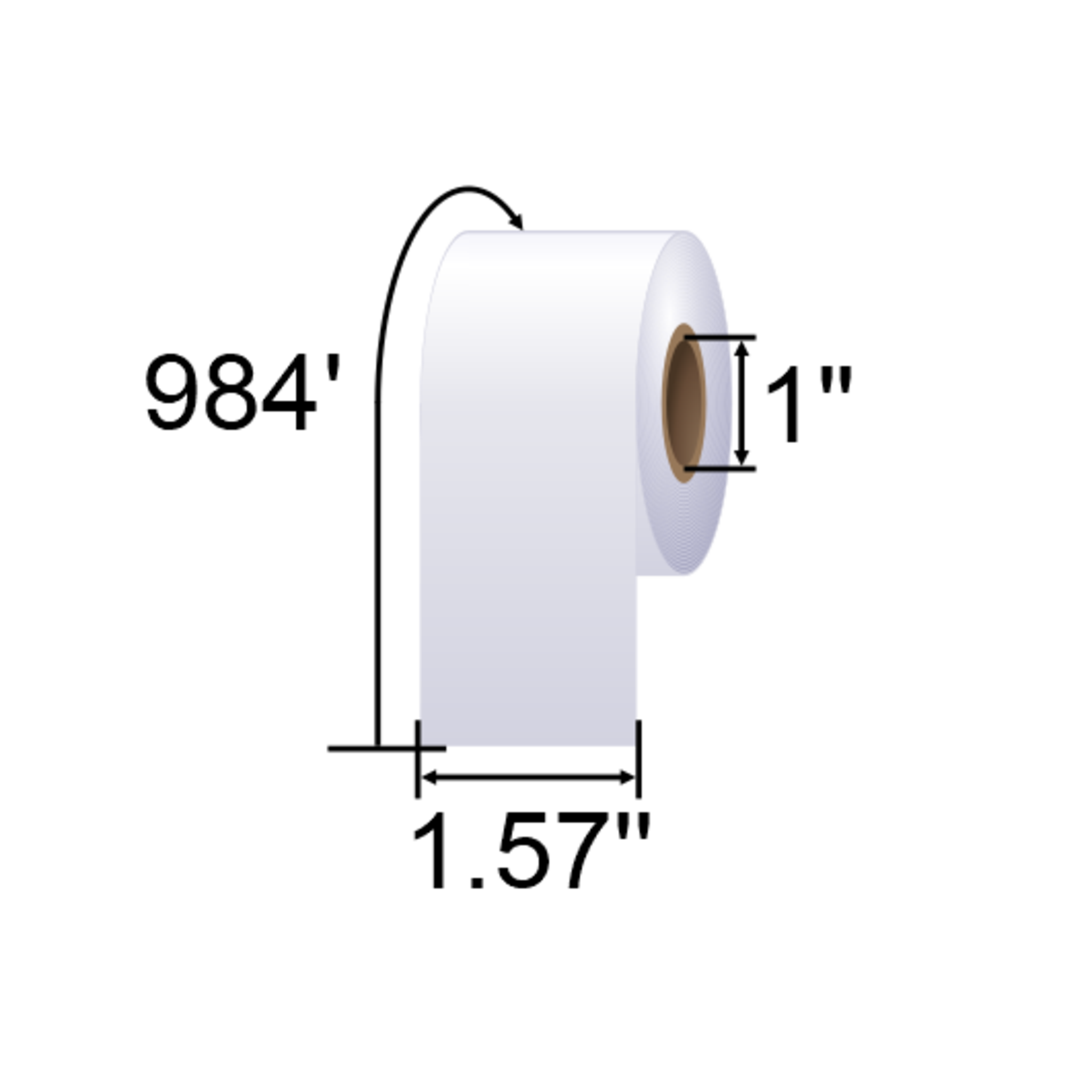ARMOR-IIMAK Inkanto 1.57 x 984ft White Wax Resin Ribbons T65806IO
