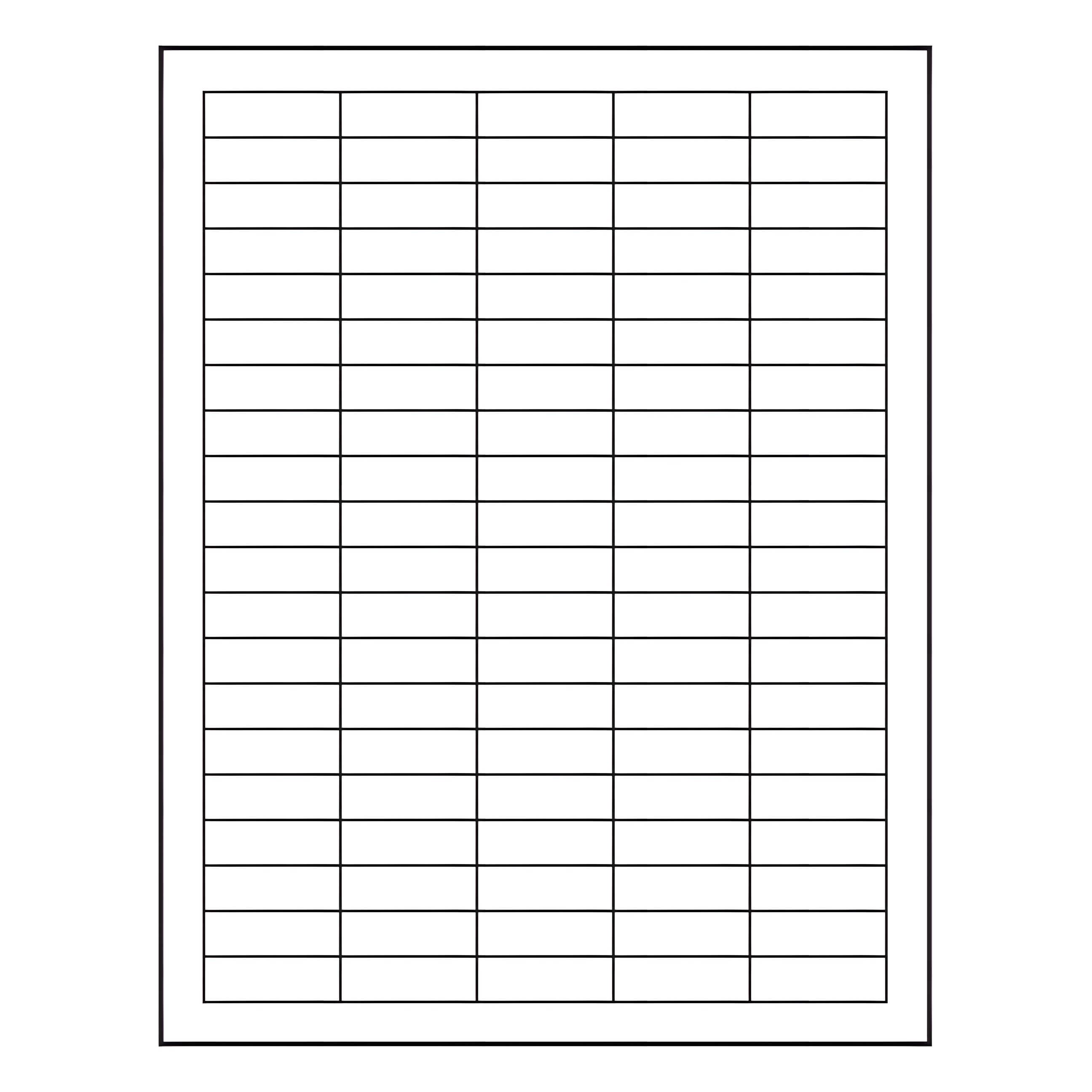 BarcodeFactory 1.5x 0.5 Laser Sheet RL-15-05-100