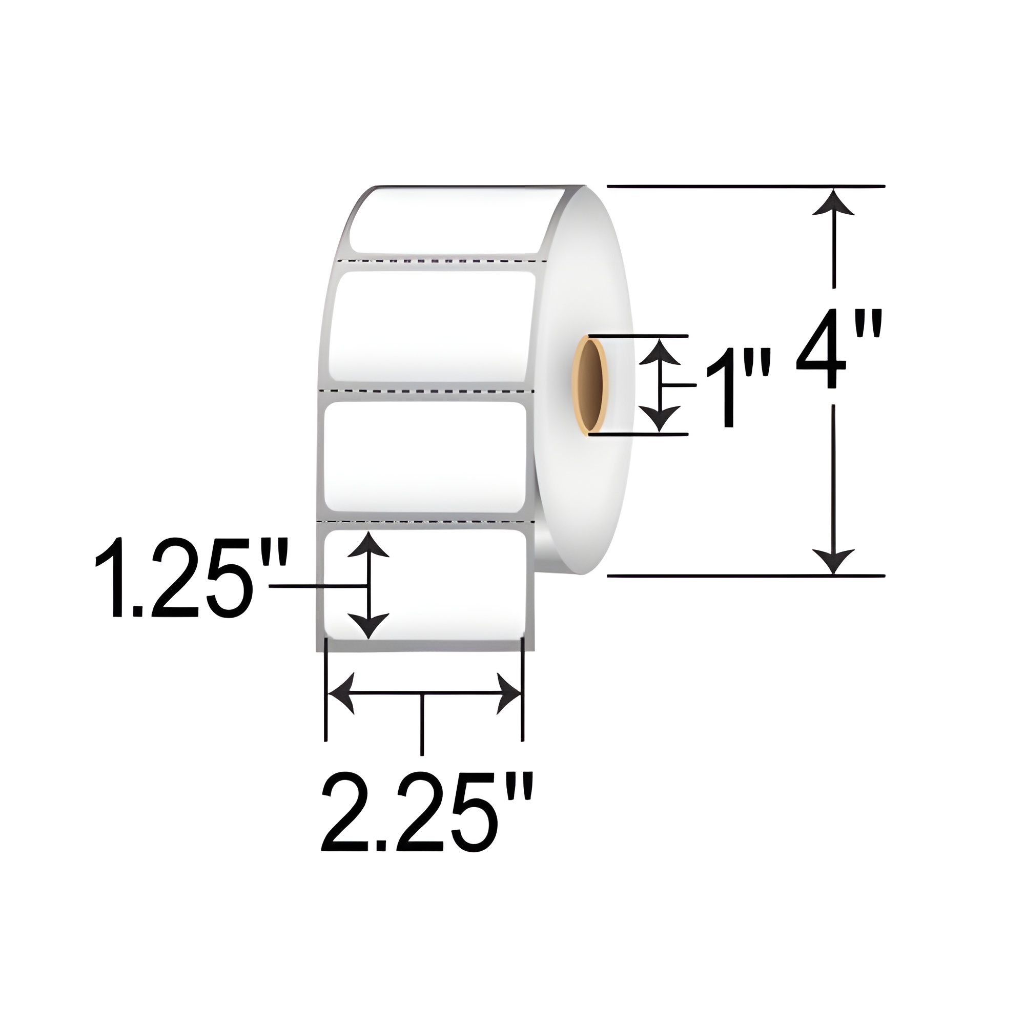 Barcodefactory 2.25x1.25  DT Label [Perforated] 800522-125P-EA