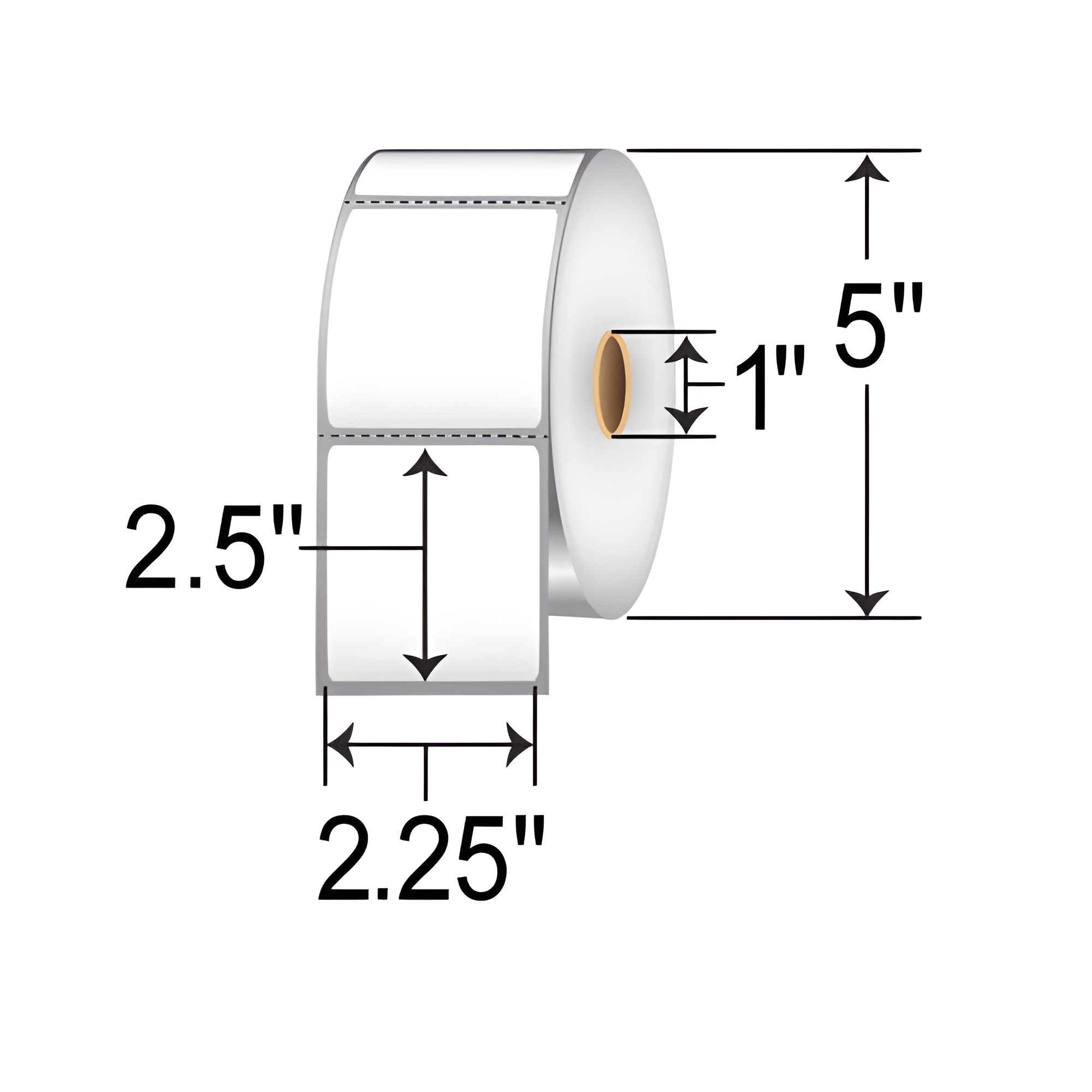 Zebra Z-Xtreme 5000T 2.5x2.5 Polyester TT Label [Perforated] 10023252