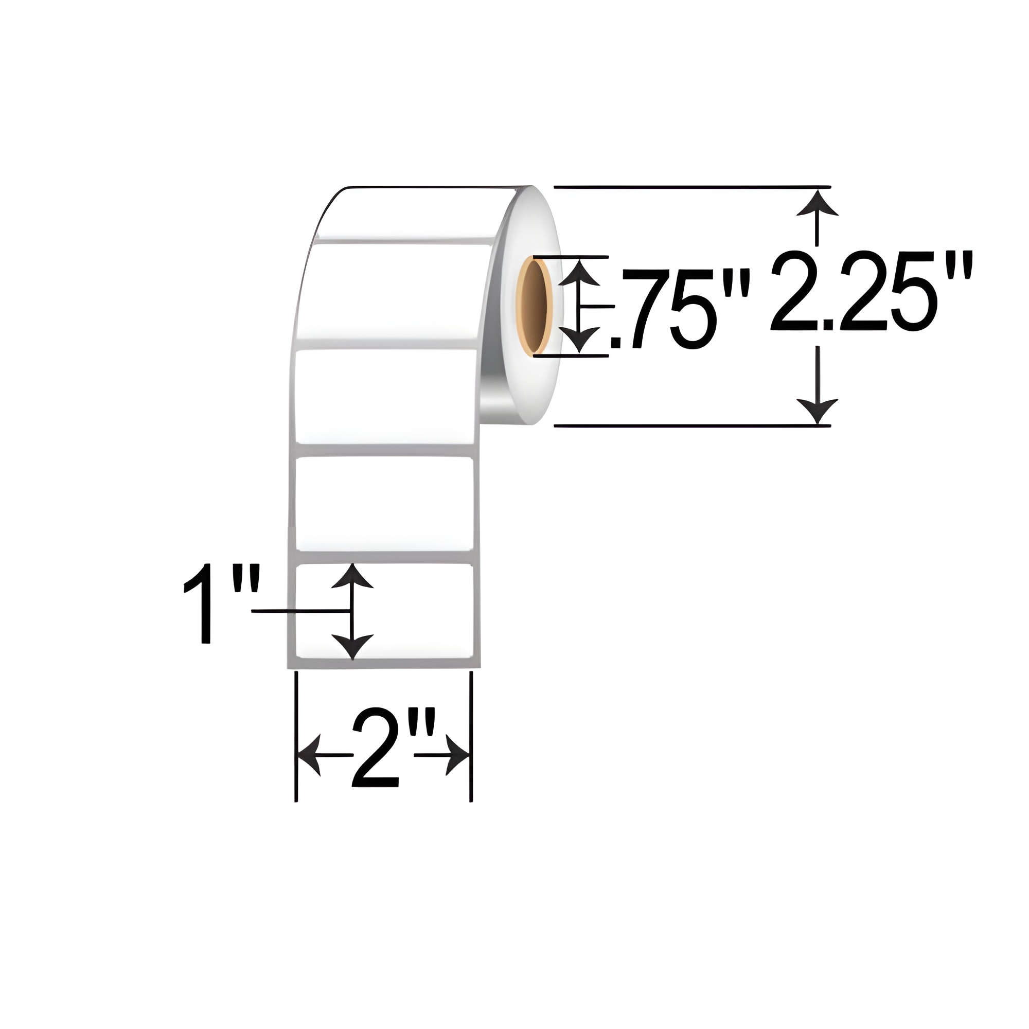Honeywell 2 x 1 Direct Thermal Paper Label E27026