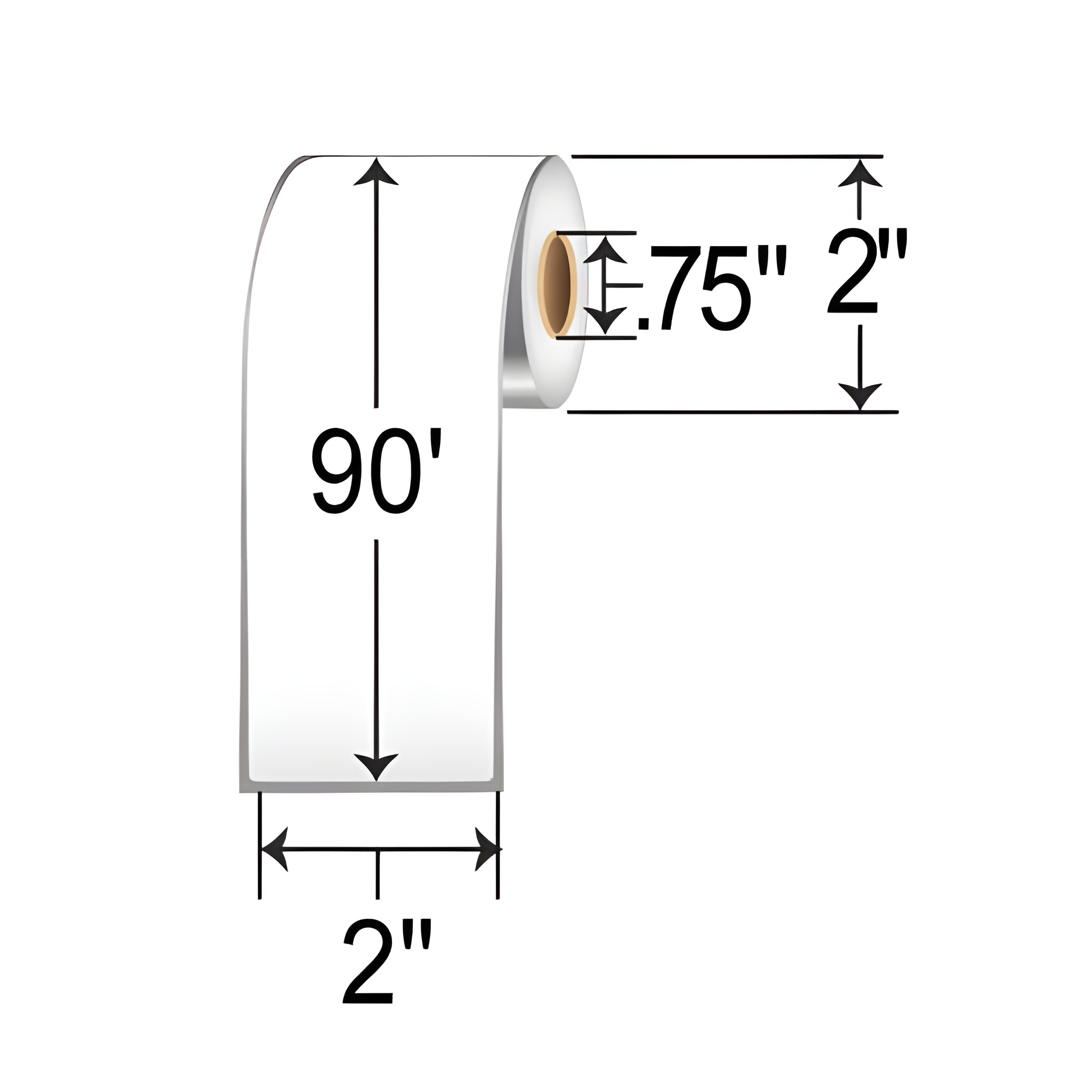 Thermamark 2x90' Inkjet Label [Non-Perforated] TMK-RA2CH2100