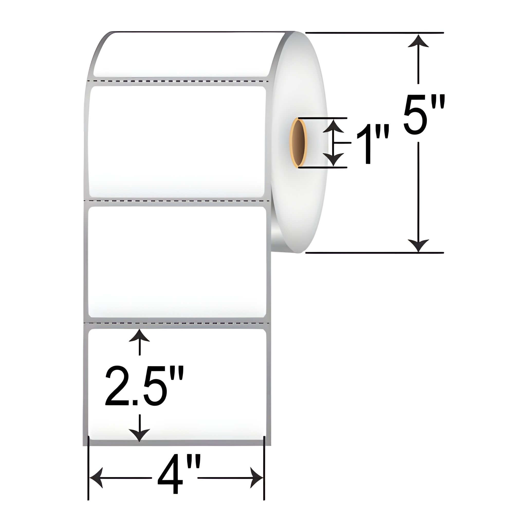 Zebra PolyPro 3000T 4x2.5 Polypropylene TT Label [Perforated] 18929