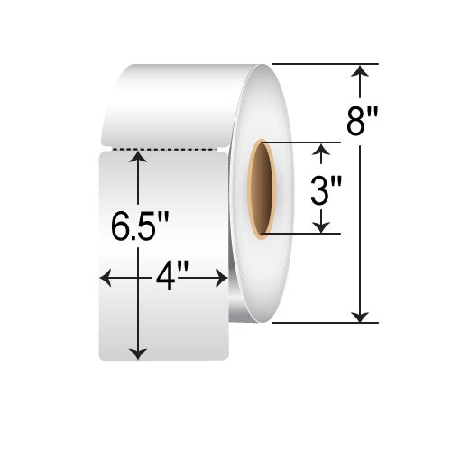 BarcodeFactory 4 x 6.5 Thermal Transfer Tag 621022