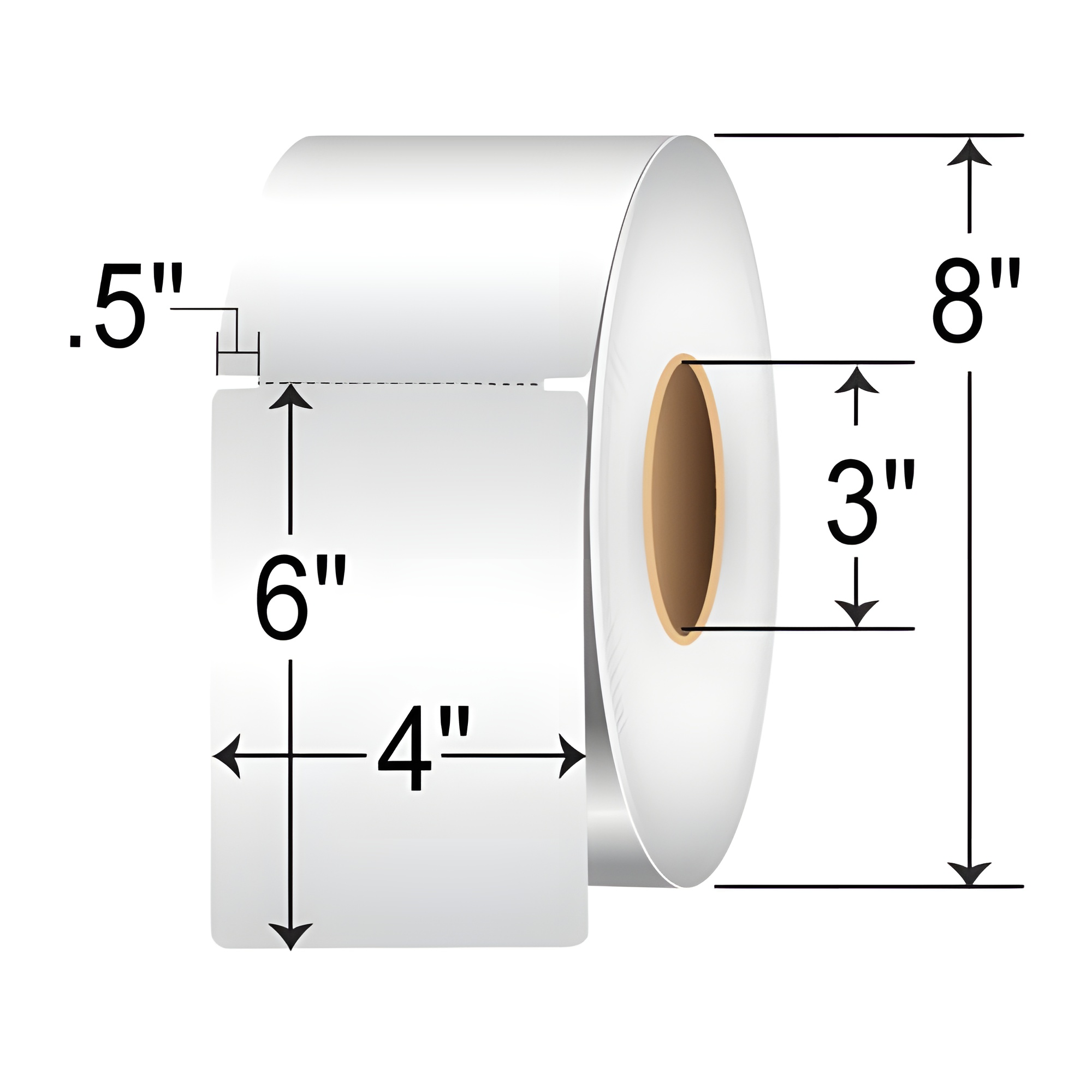 BarcodeFactory 4 x 6 Thermal Transfer Polyester Tags 4060LH1A15-BAR-EA