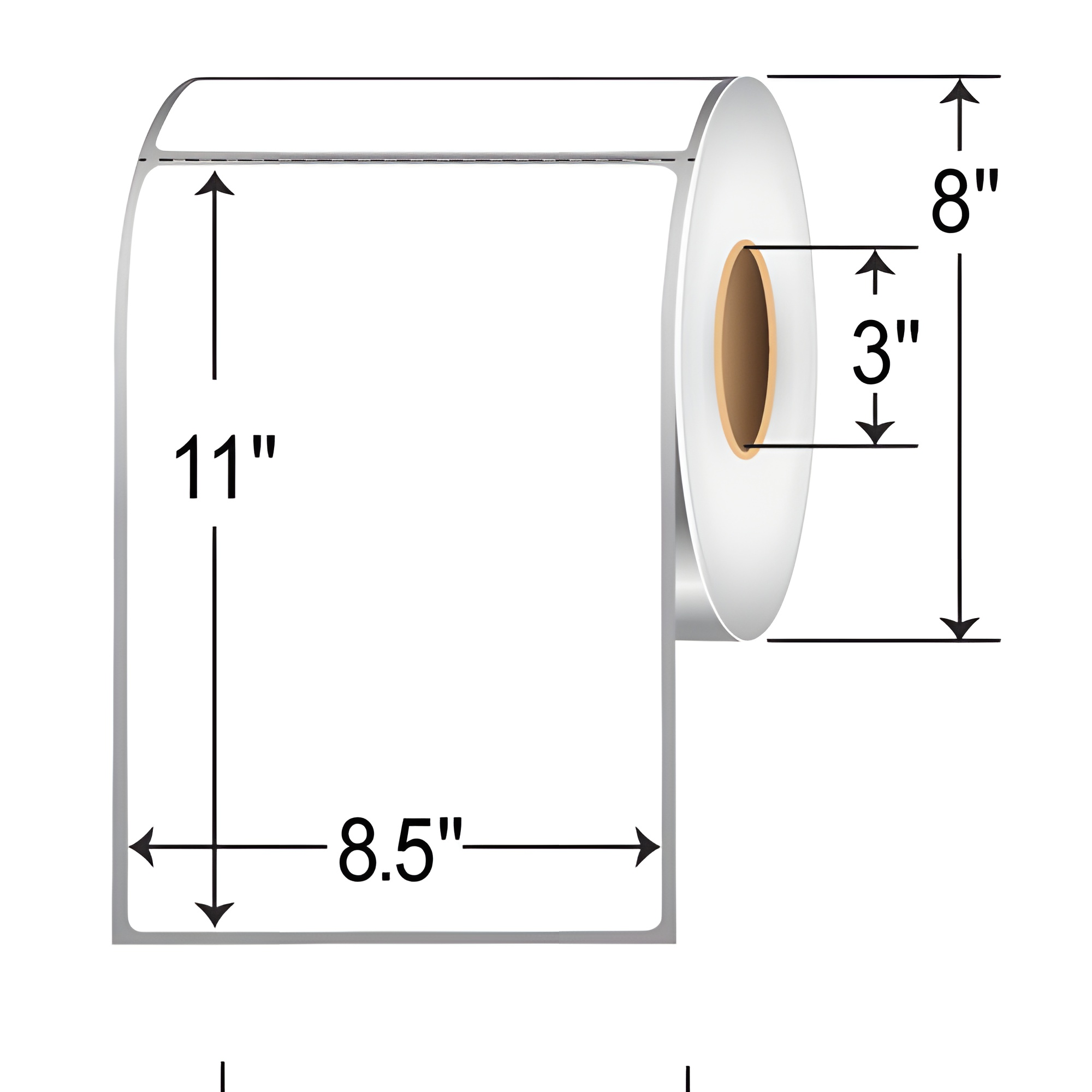 Barcodefactory 8.5x11  TT Label [Perforated] 620-STT-85-11P