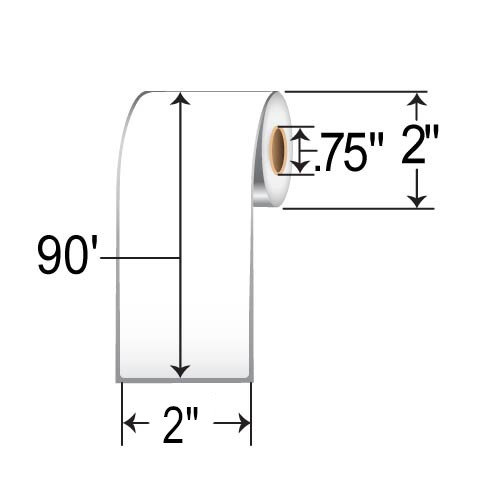 Thermamark 2"x90' Inkjet Label [Non-Perforated] TMK-RA3CK2100