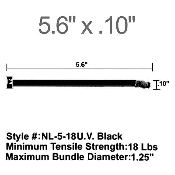 Tach-It UV Cable Ties NL-5-18-UV